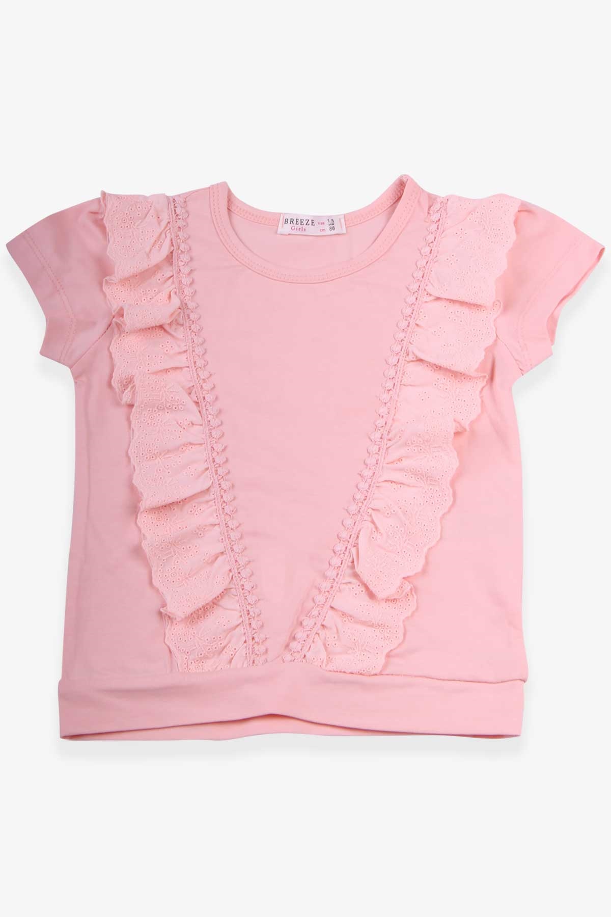 Breeze Kız Bebek Tişört Güpürlü Somon (1.5 Yaş)