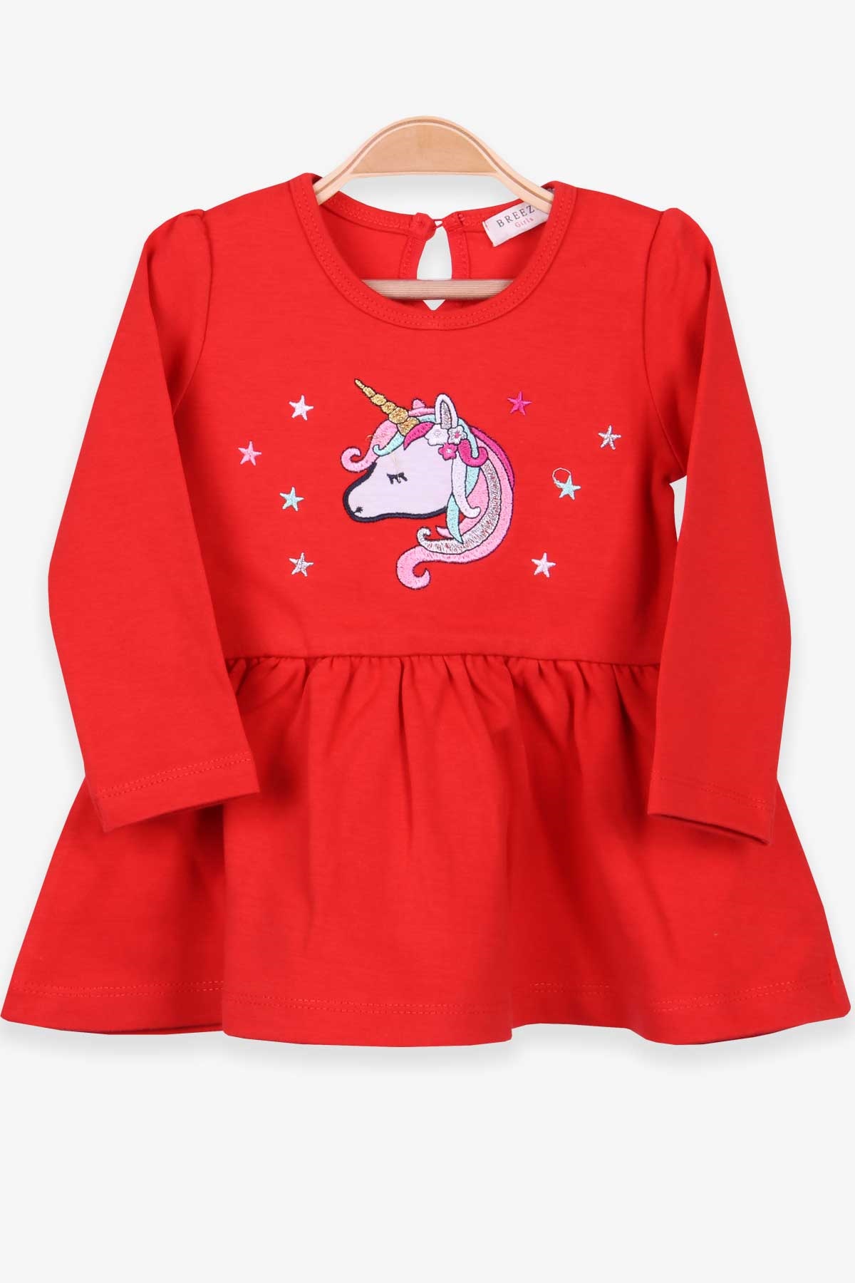 Breeze Kız Bebek Uzun Kollu Elbise Unicorn Narçiçeği (9 Ay-3 Yaş)