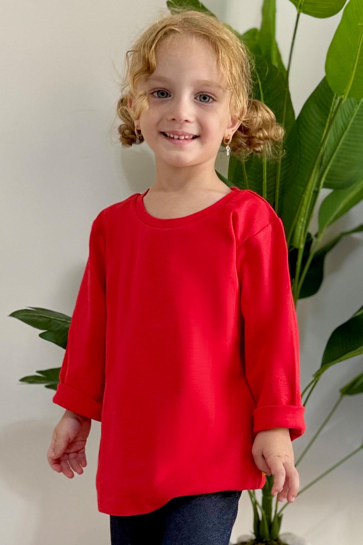 Breeze Kız Bebek Uzun Kollu Tişört Basic Kırmızı (9 Ay-1.5 Yaş)