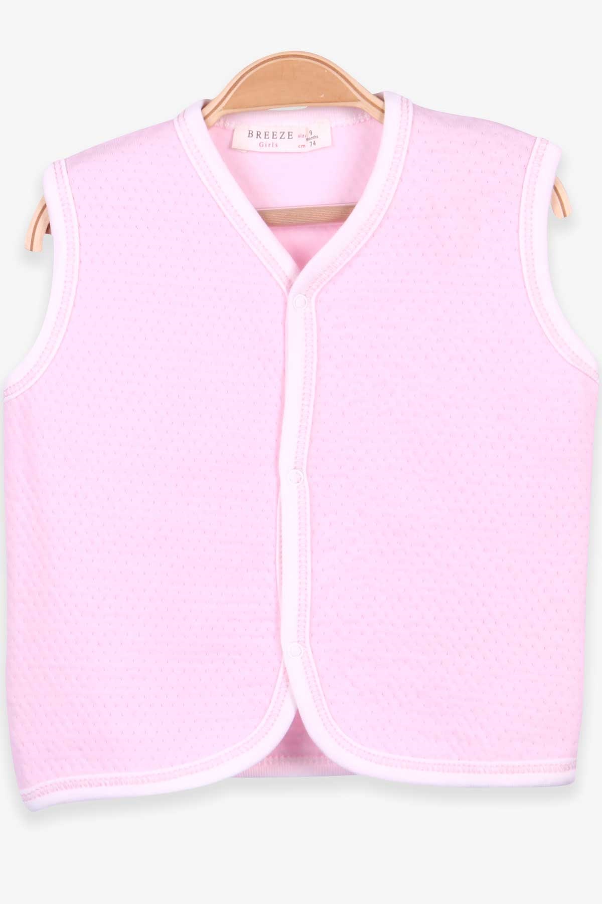Breeze Kız Bebek Yelek Çıtçıtlı Pudra (0-3 Ay-9 Ay)