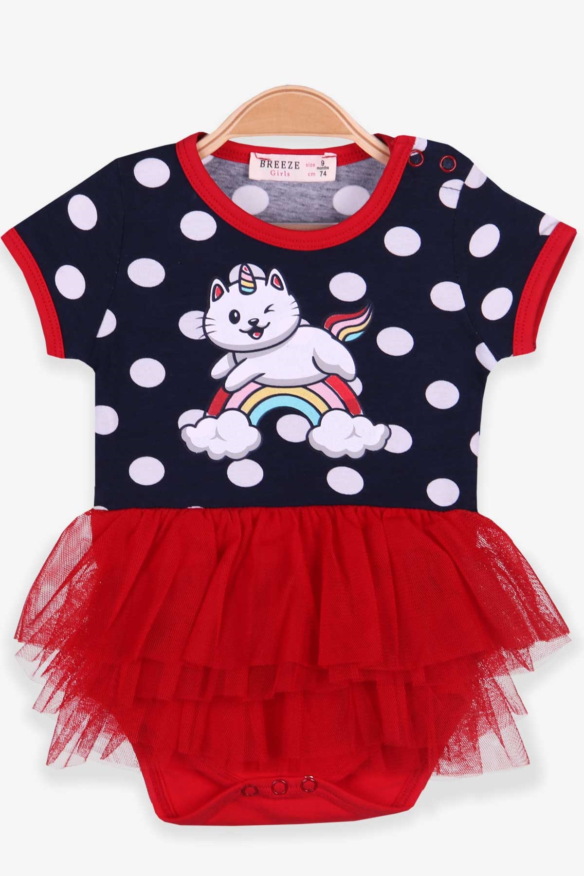 Breeze Kız Bebek Zıbın Elbise Kedicorn Lacivert (6 Ay-2 Yaş)
