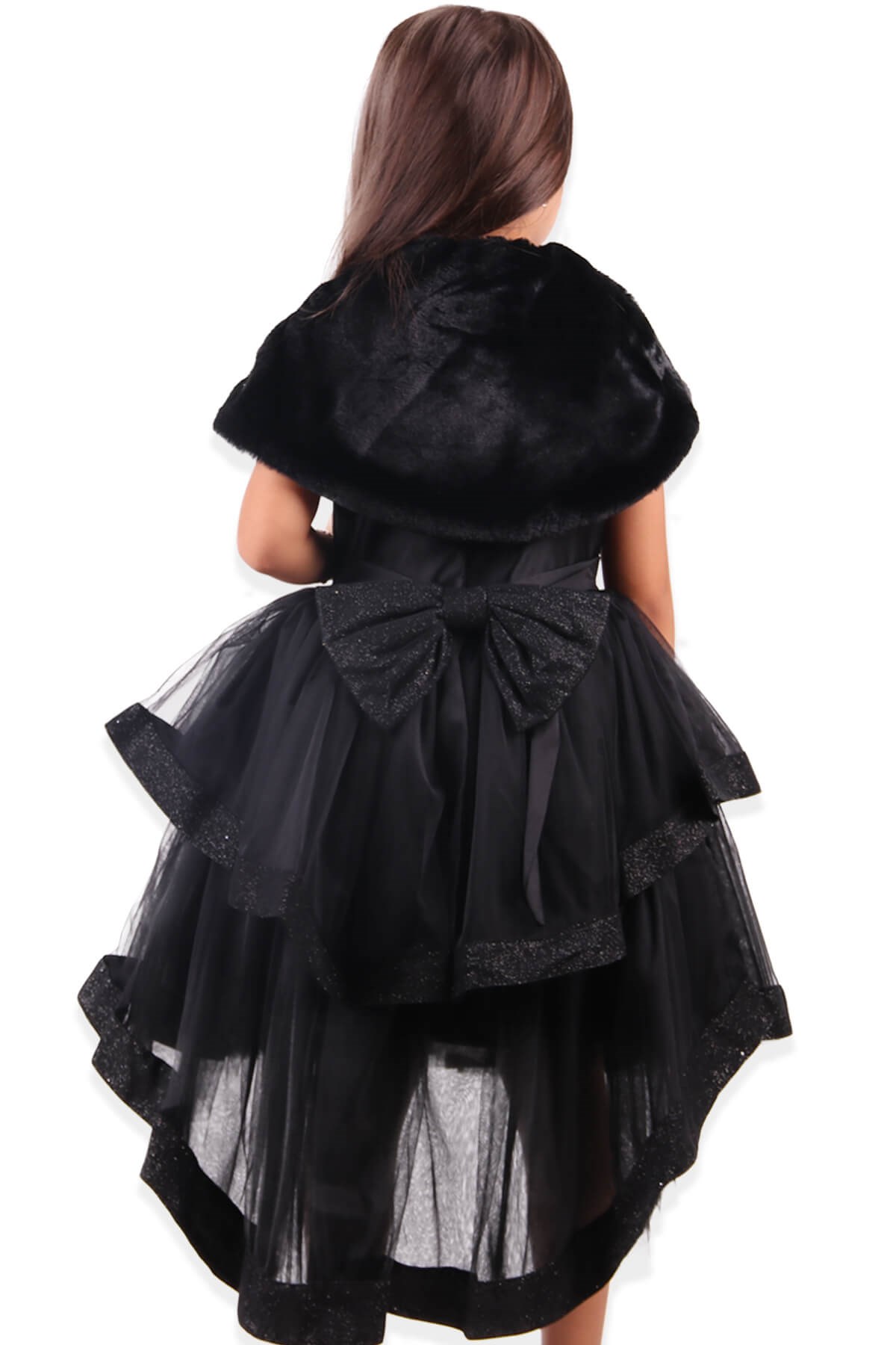 Tüllü Bolerolu Siyah - Kız Çocuk Abiye Elbise 2-6 Yaş | Breeze