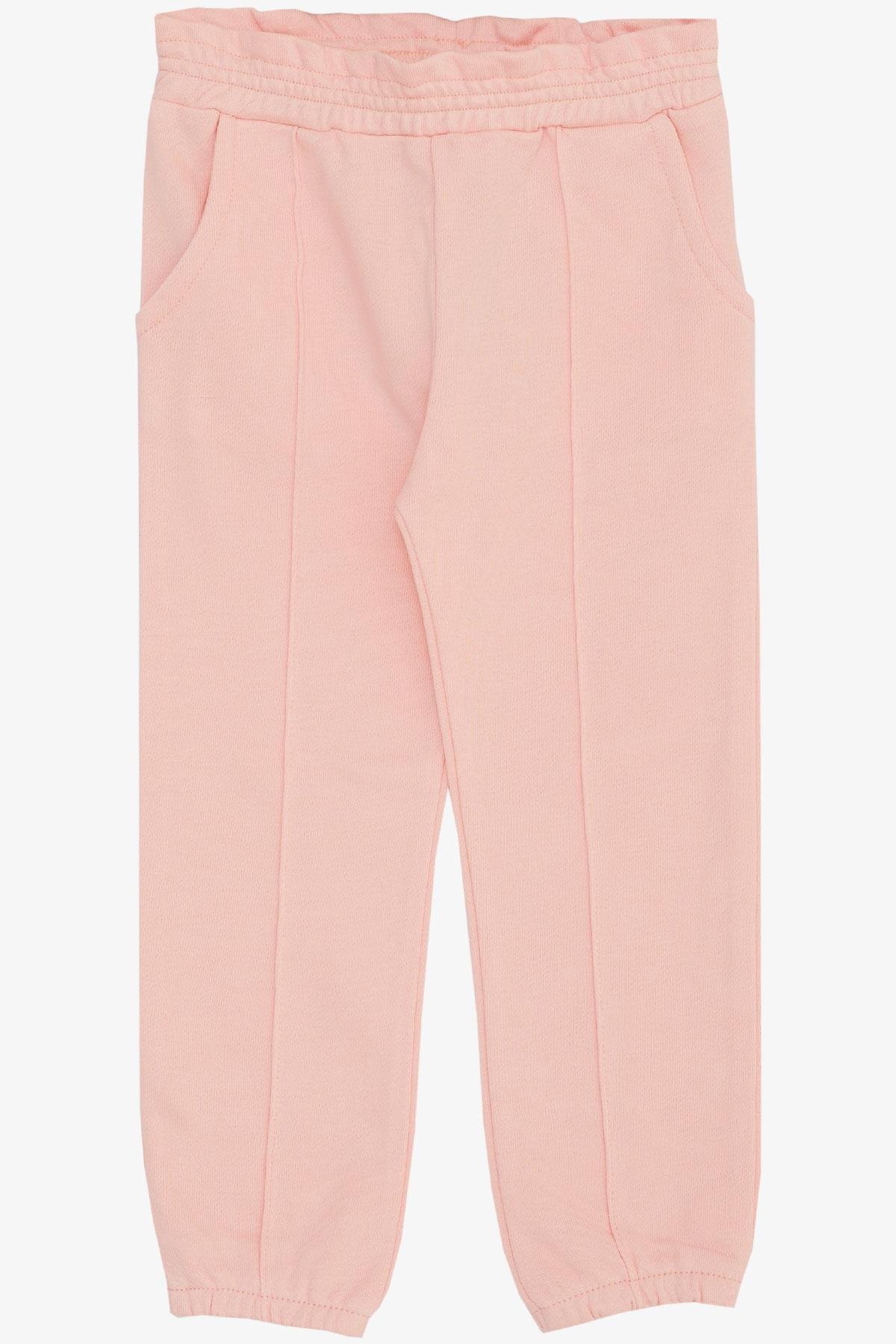 Breeze Kız Çocuk Alt Beli Paçası Lastikli Cepli Pembe (1-4 Yaş)