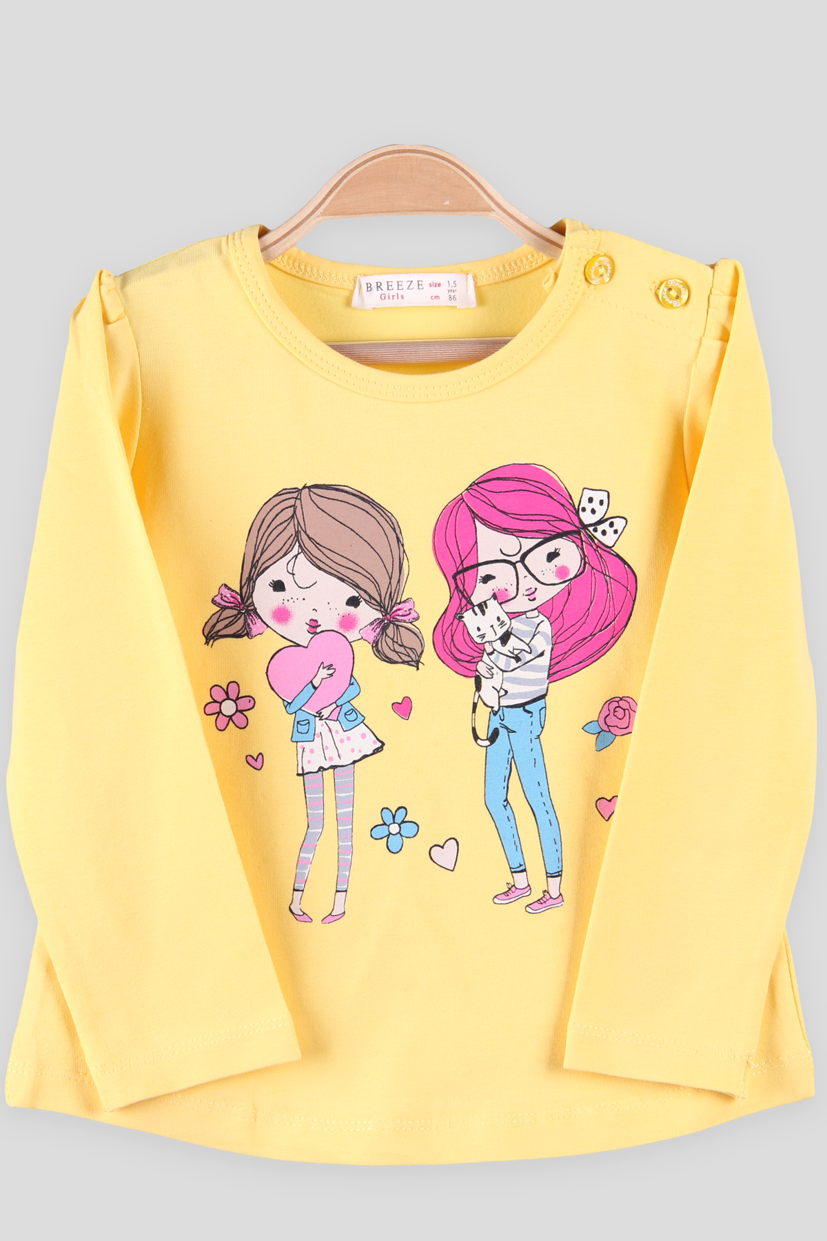 Breeze Kız Çocuk Body Sarı (1.5-5 Yaş)