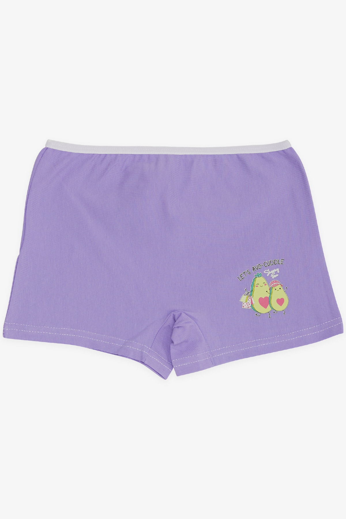 Breeze Kız Çocuk Boxer Avokado Baskılı Lila (5-11 Yaş)