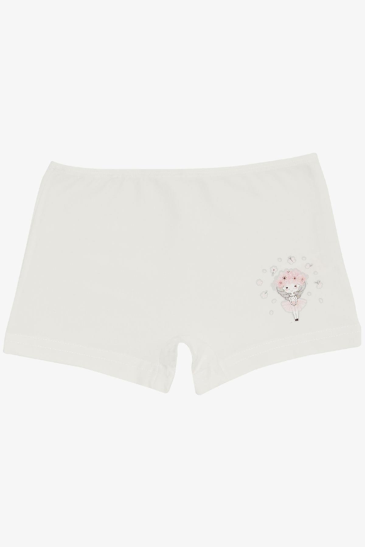 Breeze Kız Çocuk Boxer Balerin Kız Baskılı Ekru (5-11 Yaş)