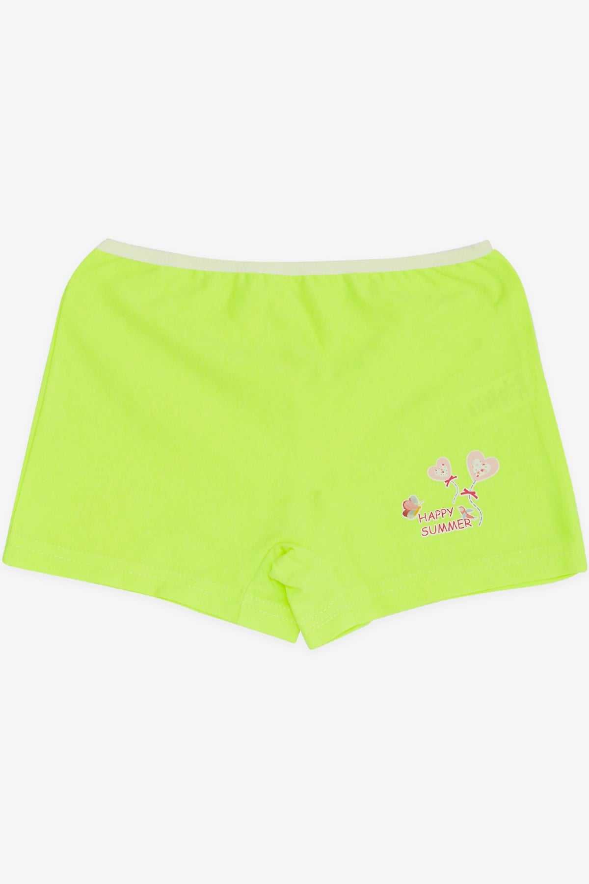 Breeze Kız Çocuk Boxer Baloncuk Baskılı Neon Yeşil (5-11 Yaş)