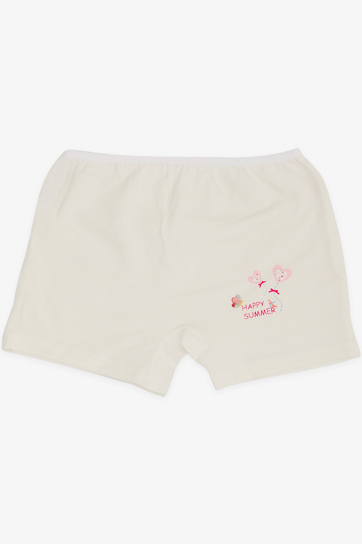 Breeze Kız Çocuk Boxer Baloncuk Baskılı Ekru (5-11 Yaş)