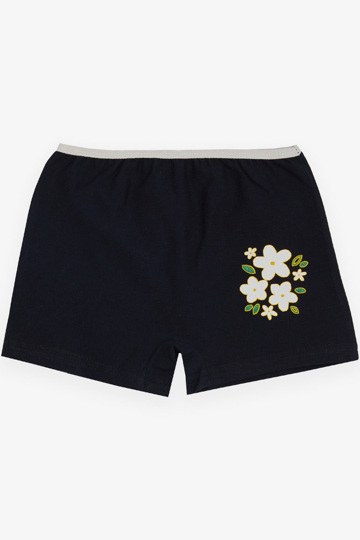 Breeze Kız Çocuk Boxer Çiçek Baskılı Lacivert (5-11 Yaş)