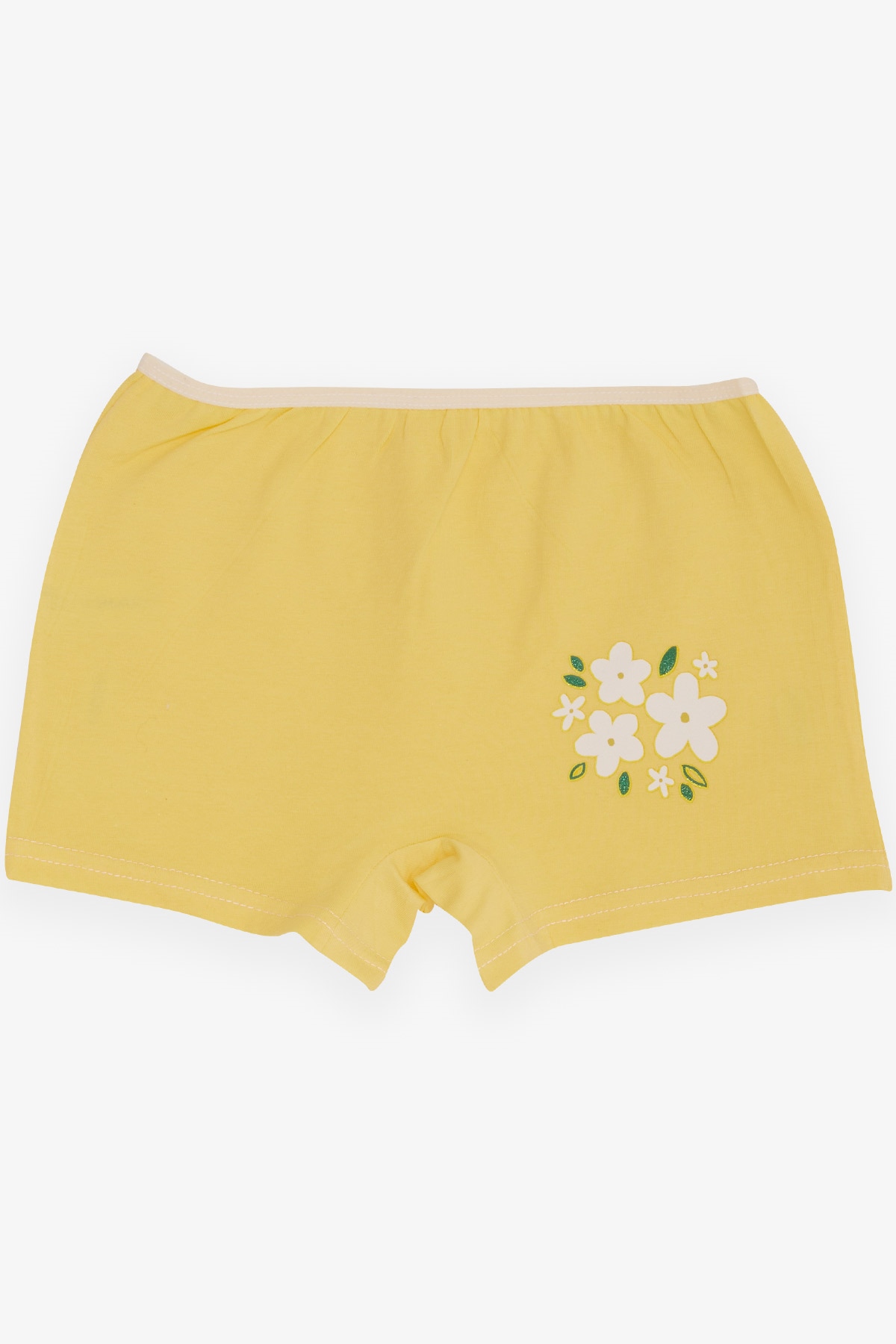 Breeze Kız Çocuk Boxer Çiçek Baskılı Sarı (5-11 Yaş)