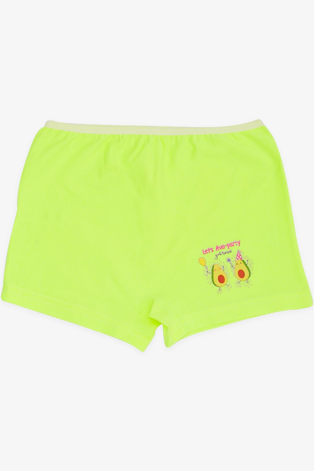 Breeze Kız Çocuk Boxer Eğlenceli Avokado Baskılı Neon Yeşil (5-11 Yaş)