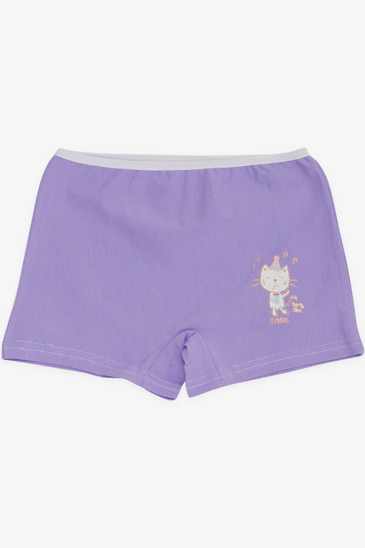Breeze Kız Çocuk Boxer Eğlenceli Kedicik Baskılı Lila (5-11 Yaş)