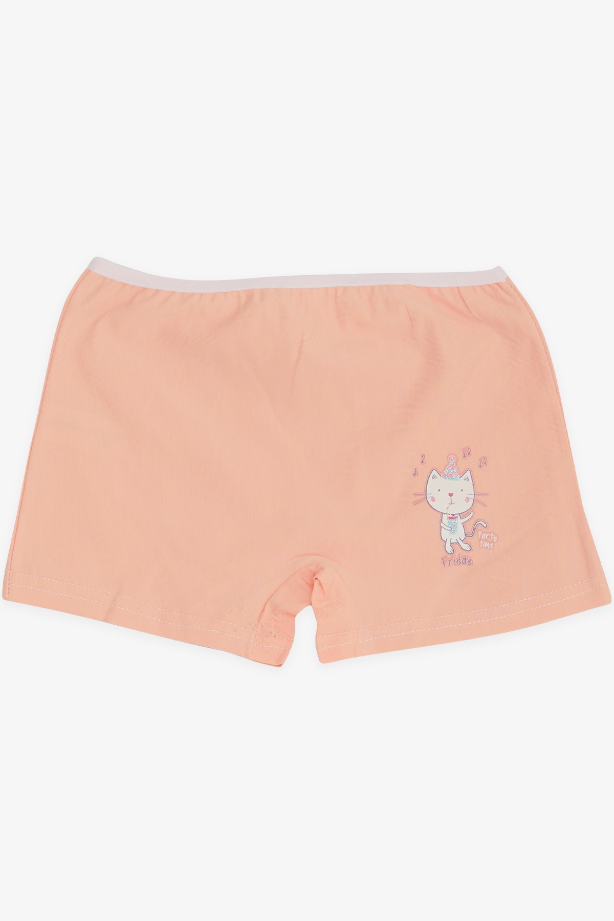 Breeze Kız Çocuk Boxer Eğlenceli Kedicik Baskılı Pudra (5-11 Yaş)