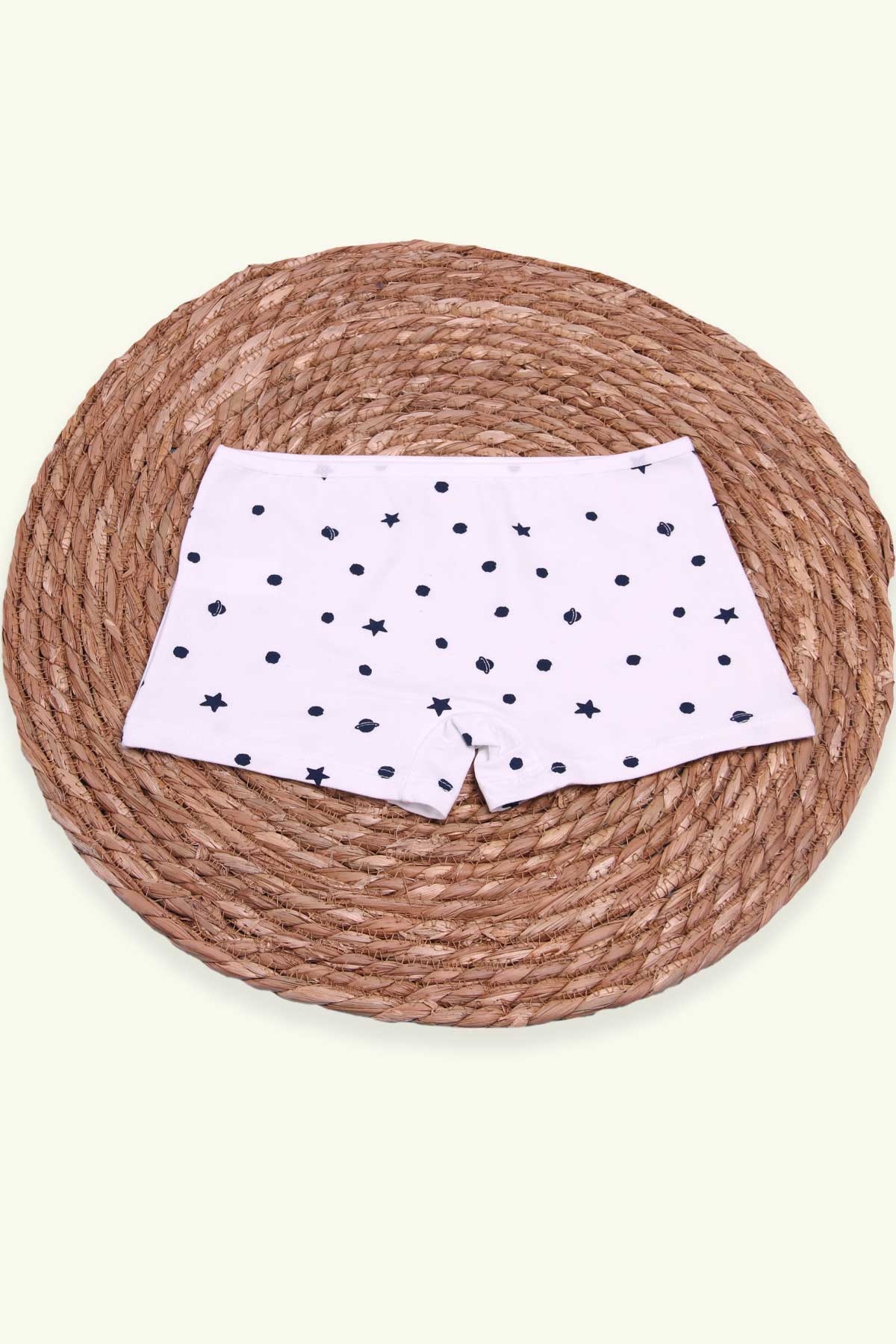 Breeze Kız Çocuk Boxer Galaksi Temalı Beyaz (8 Yaş)
