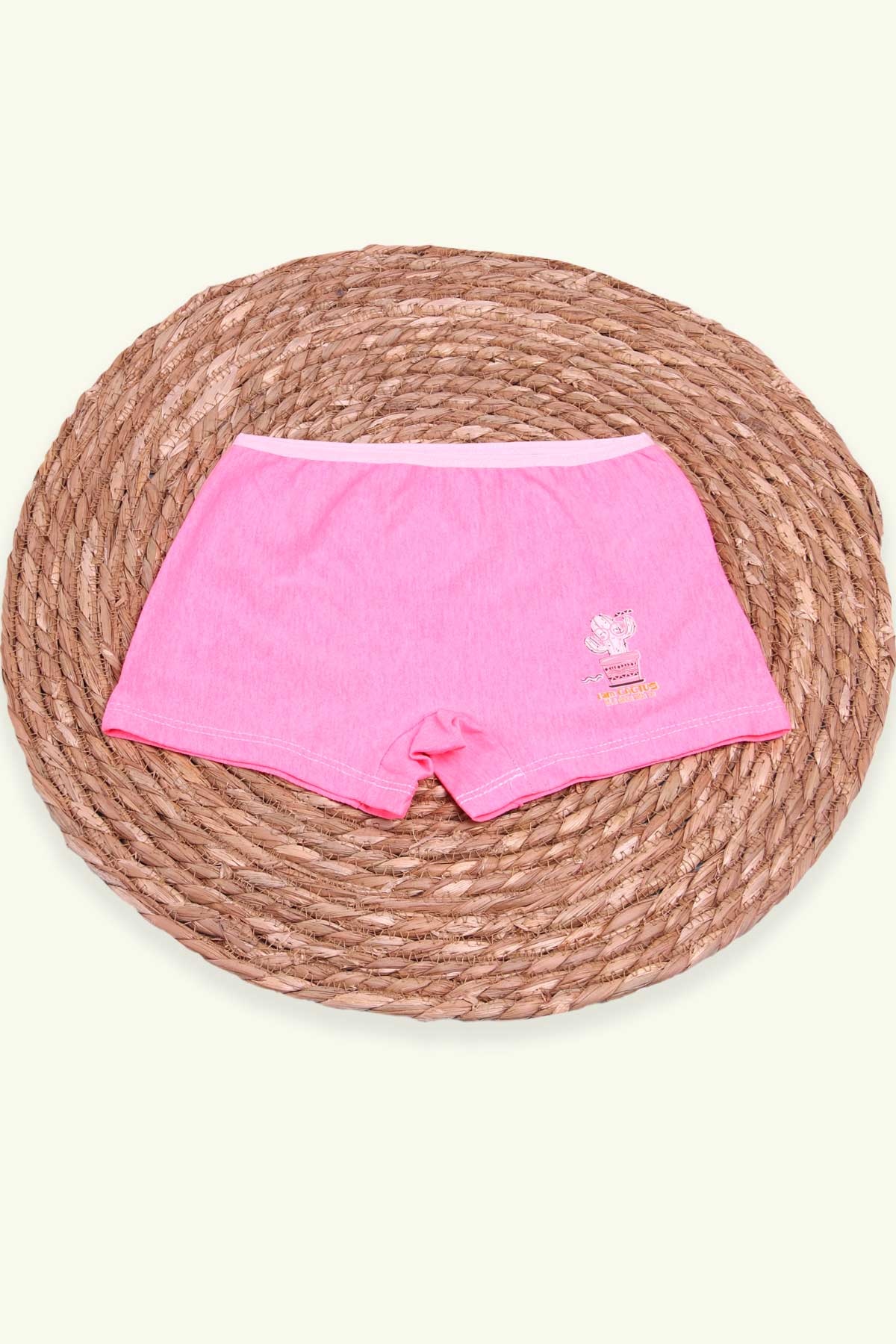 Breeze Kız Çocuk Boxer Kaktüs Baskılı Neon Pembe (6 Yaş)