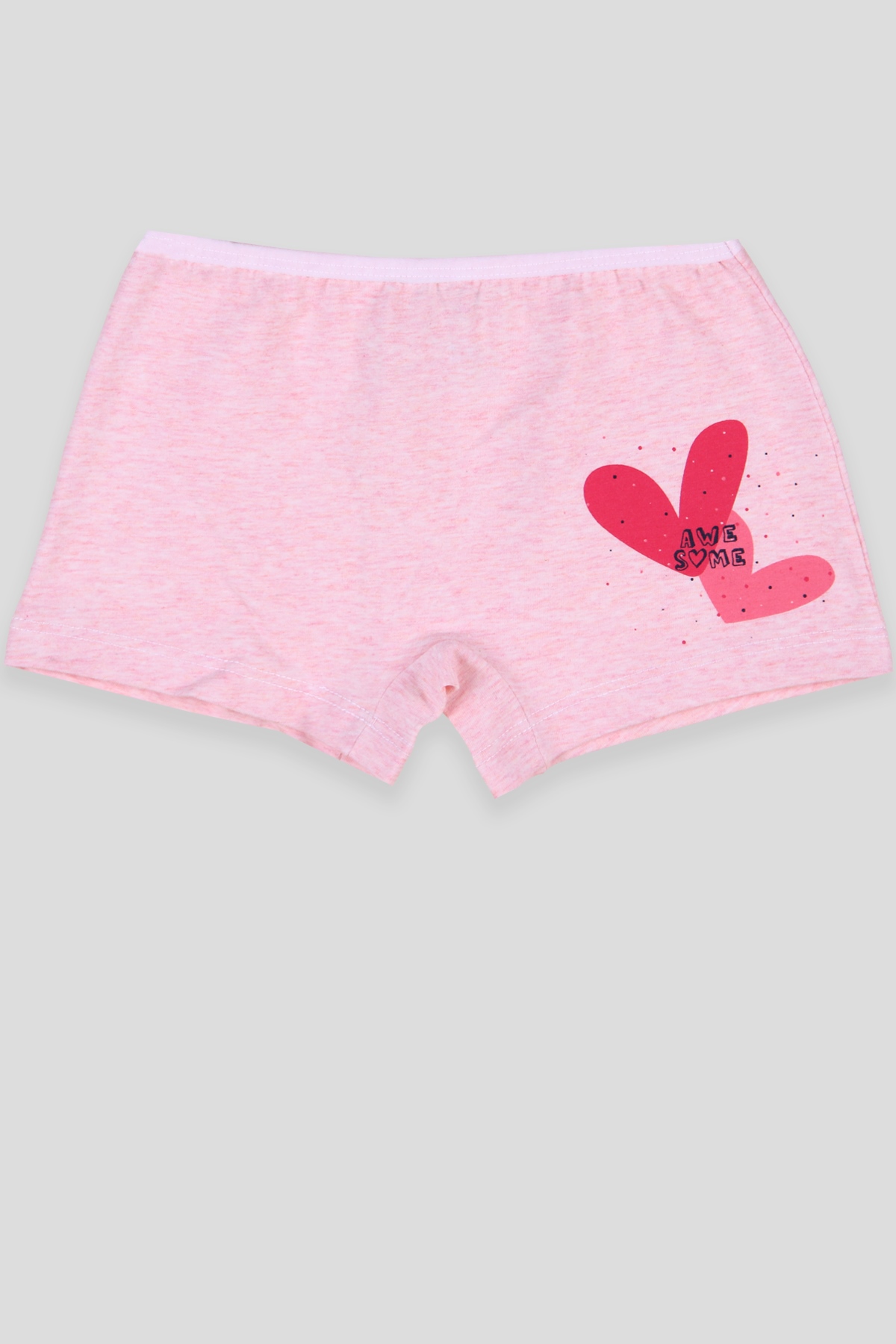 Breeze Kız Çocuk Boxer Kalp Desenli Somon (3-11 Yaş)