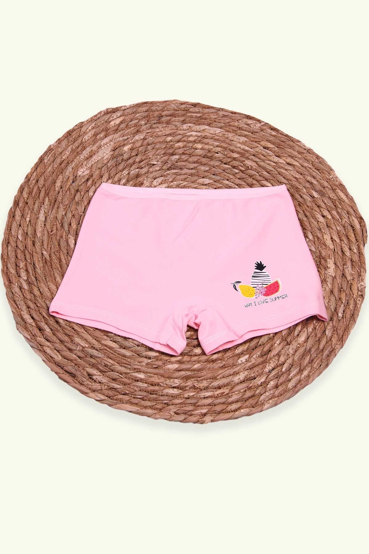 Breeze Kız Çocuk Boxer Karpuz Baskılı Pudra (6 Yaş)
