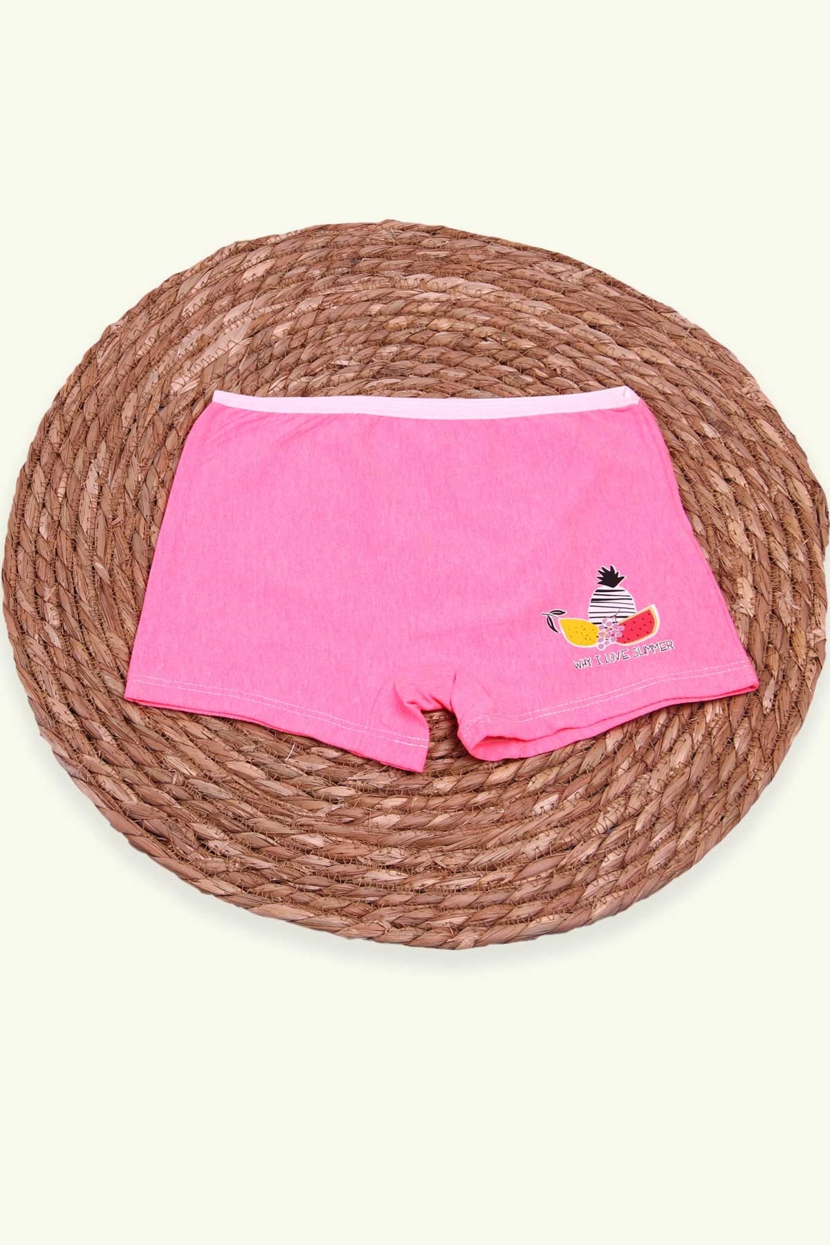 Breeze Kız Çocuk Boxer Karpuz Baskılı Neon Pembe (8 Yaş)