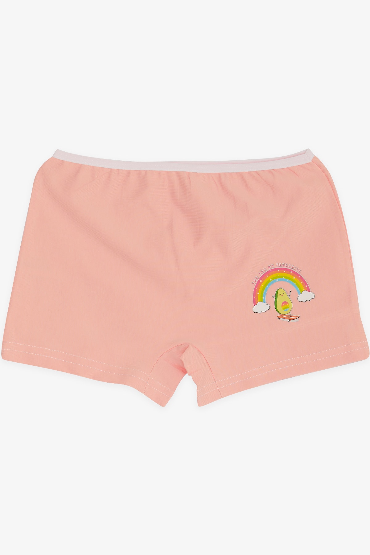 Breeze Kız Çocuk Boxer Kaykaycı Avokado Baskılı Pudra (5-11 Yaş)