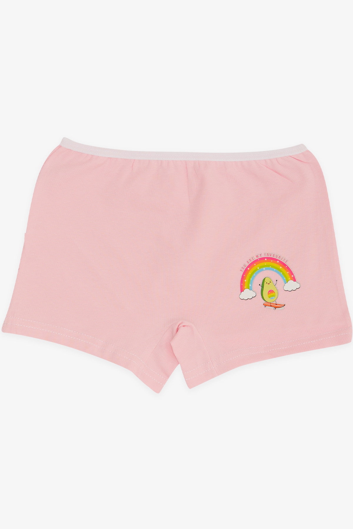 Breeze Kız Çocuk Boxer Kaykaycı Avokado Baskılı Pembe (5-11 Yaş)