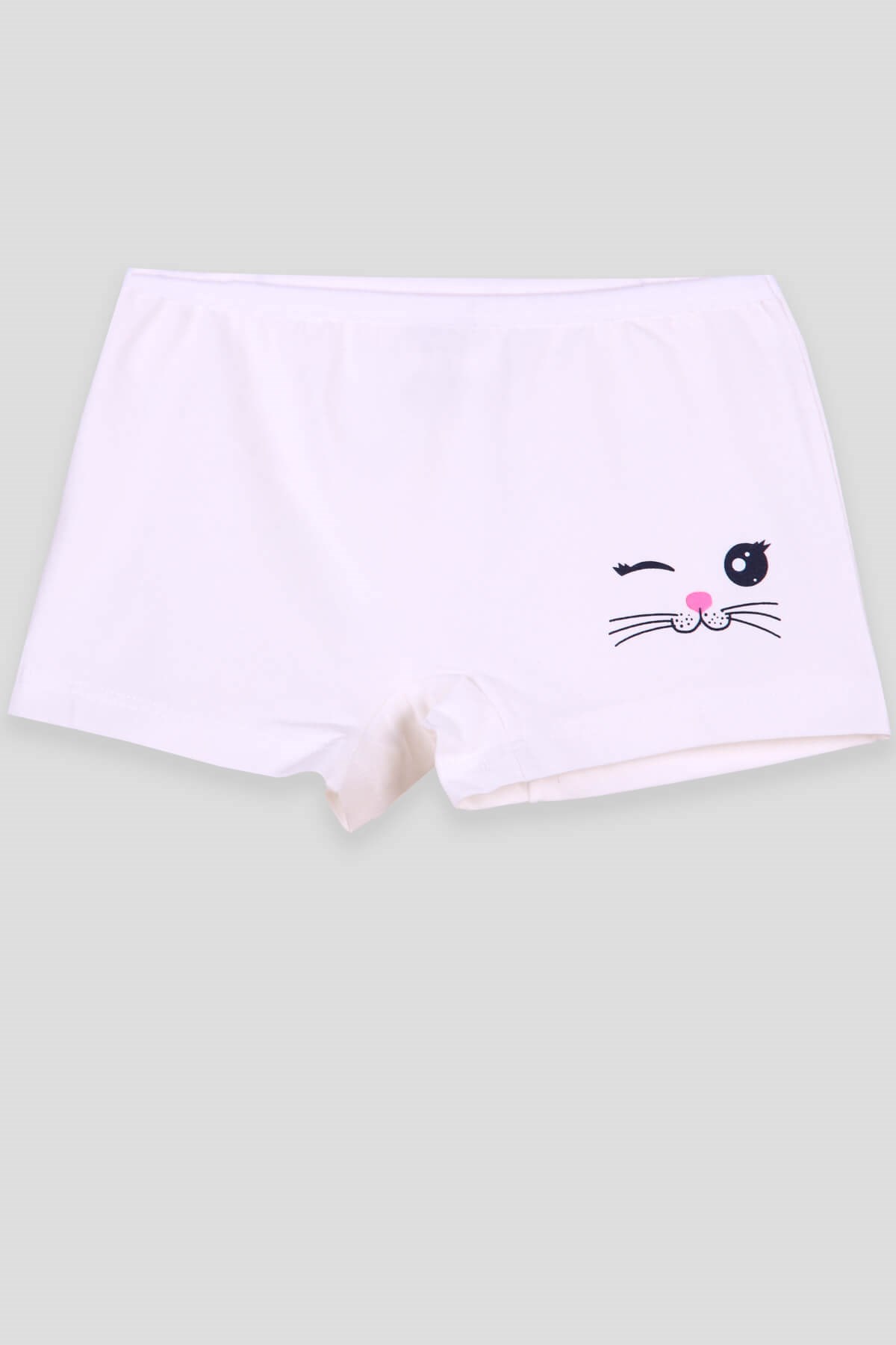 Breeze Kız Çocuk Boxer Kedi Baskılı Ekru (3-11 Yaş)