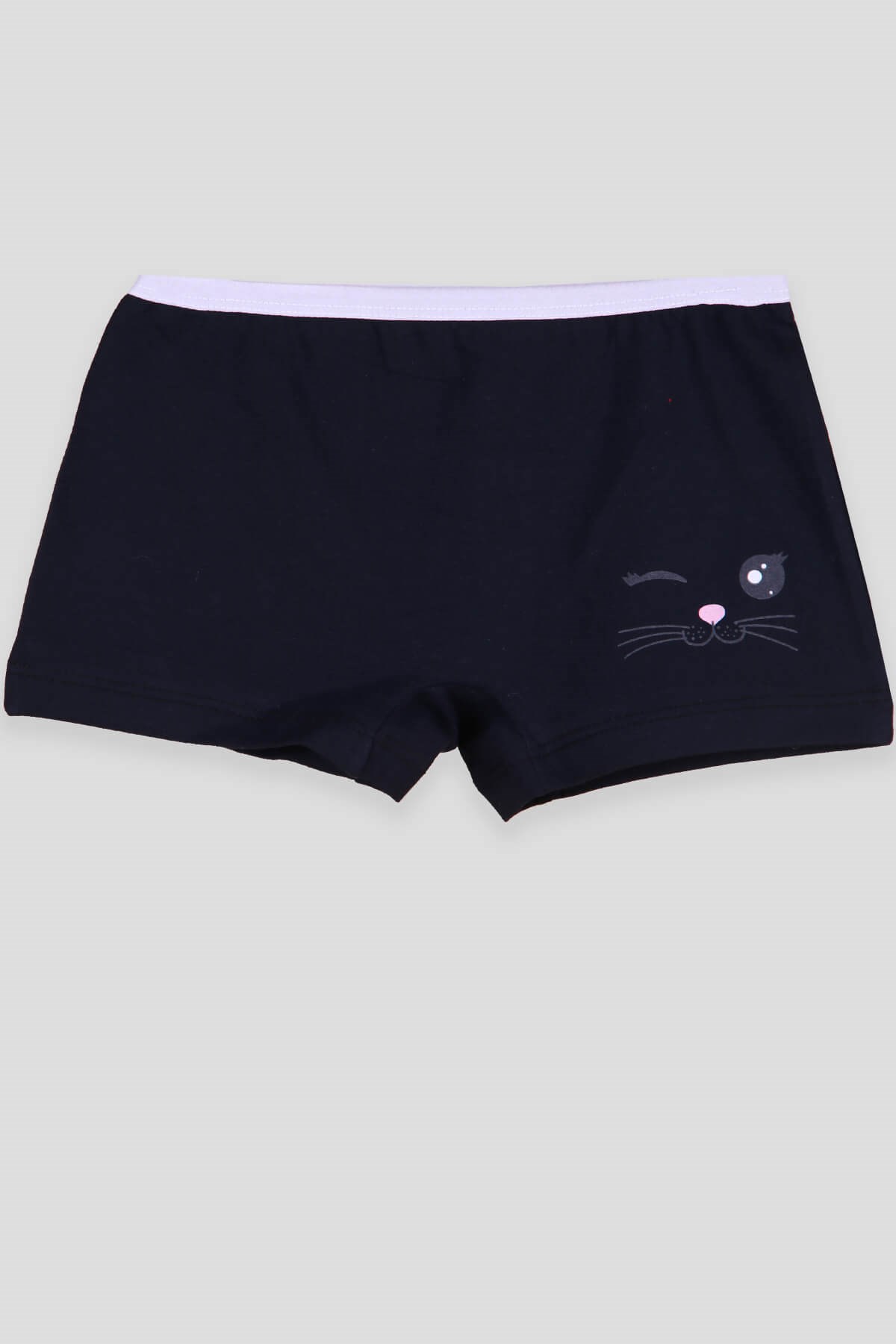 Breeze Kız Çocuk Boxer Kedi Baskılı Lacivert (3-11 Yaş)