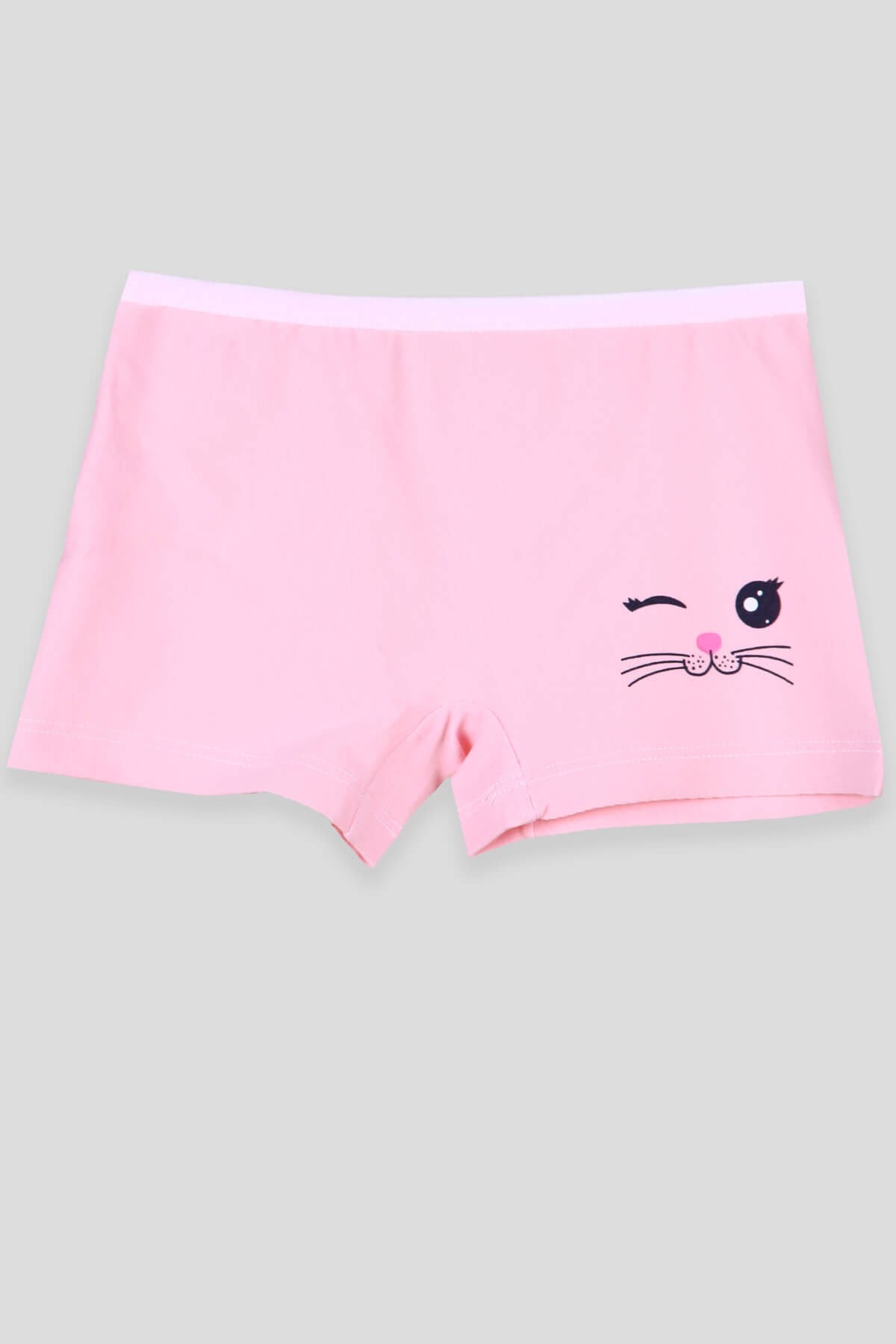 Breeze Kız Çocuk Boxer Kedi Baskılı Pudra (3-11 Yaş)
