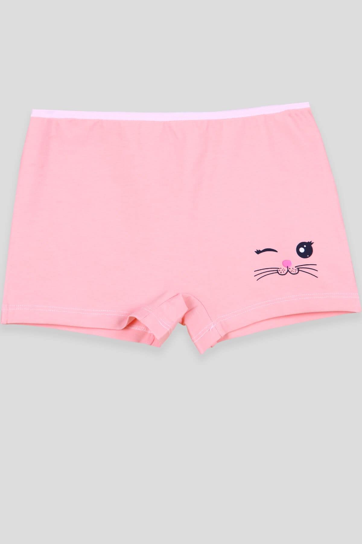 Breeze Kız Çocuk Boxer Kedi Baskılı Somon (11 Yaş)