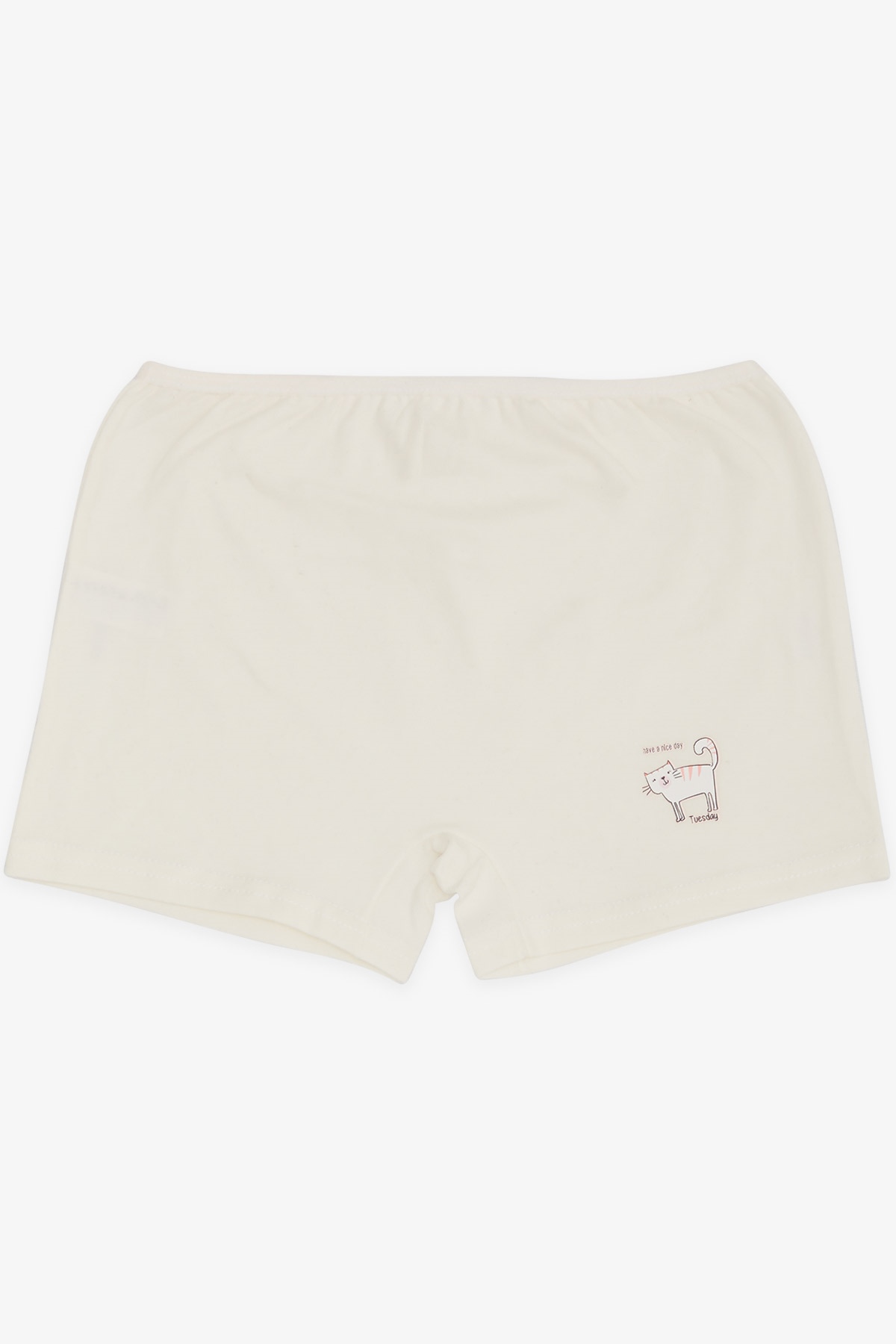 Breeze Kız Çocuk Boxer Kedicik Baskılı Ekru (5-11 Yaş)