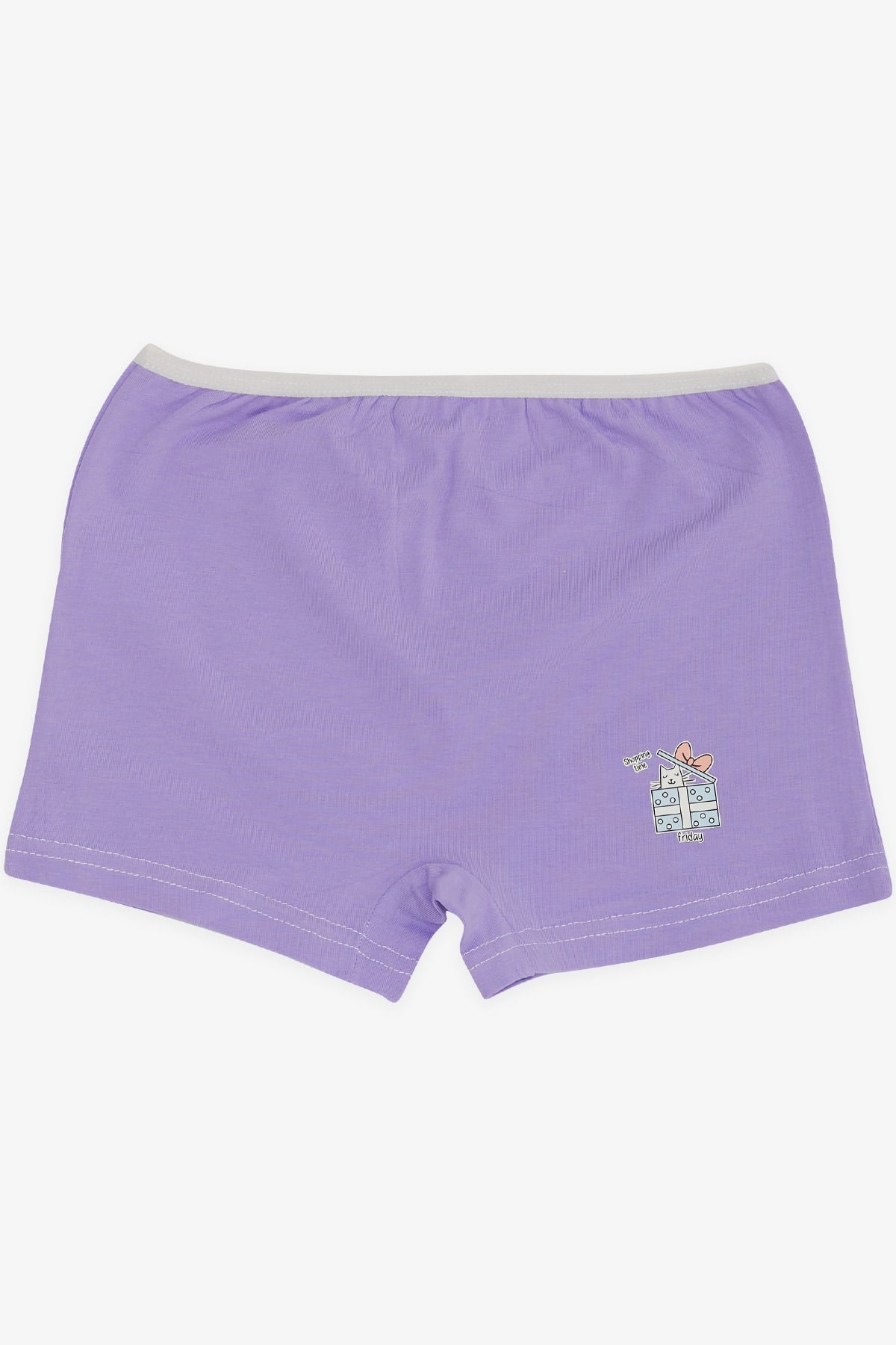 Breeze Kız Çocuk Boxer Kedicik Baskılı Lila (5-11 Yaş)