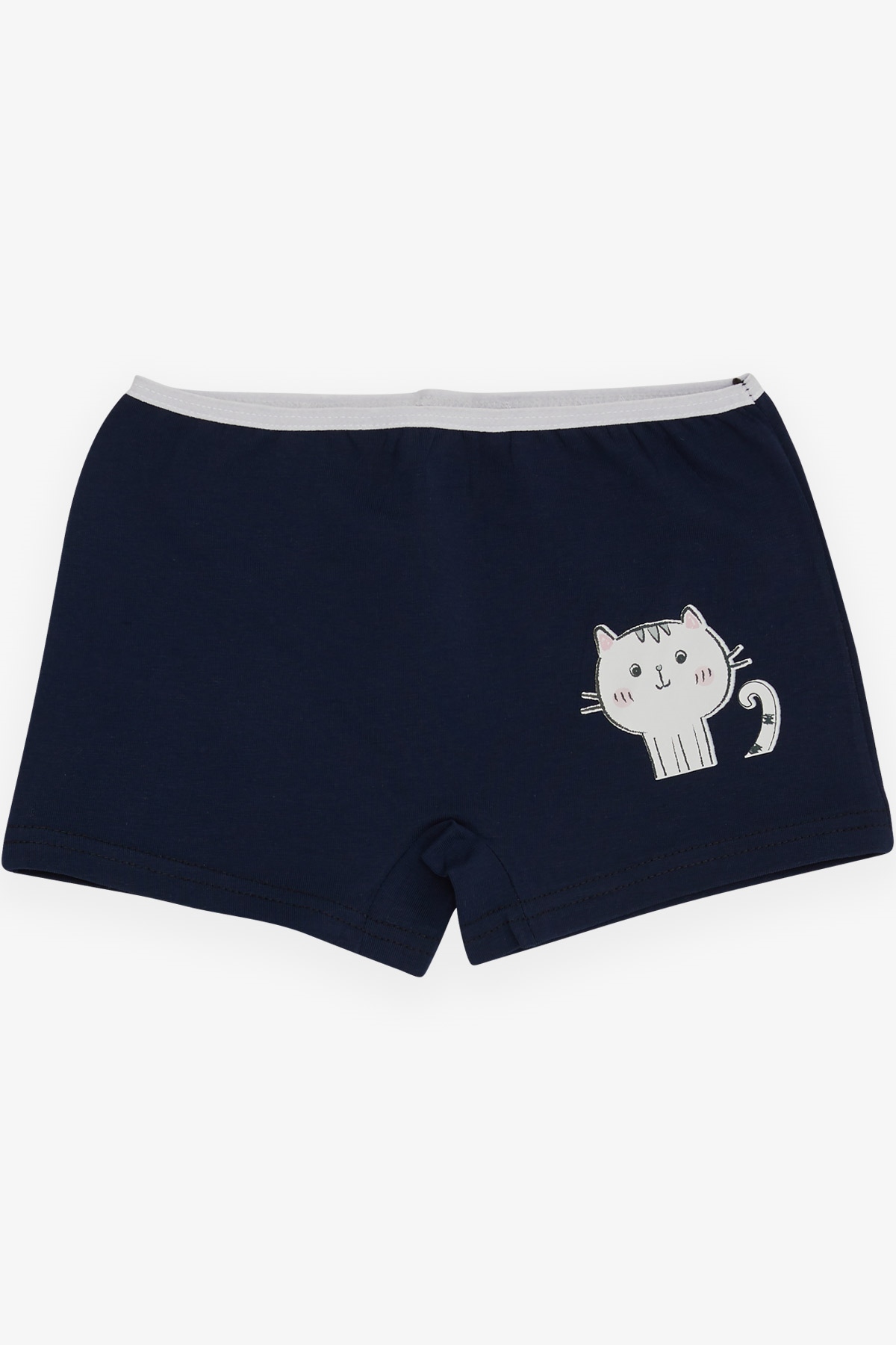 Breeze Kız Çocuk Boxer Kedicik Baskılı Lacivert (5-11 Yaş)