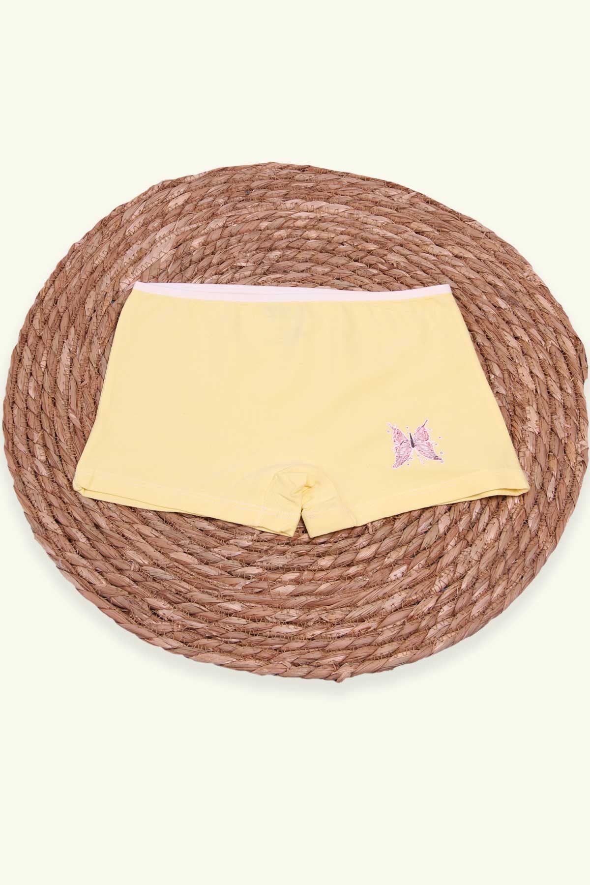 Breeze Kız Çocuk Boxer Kelebek Baskılı Sarı (6 Yaş)