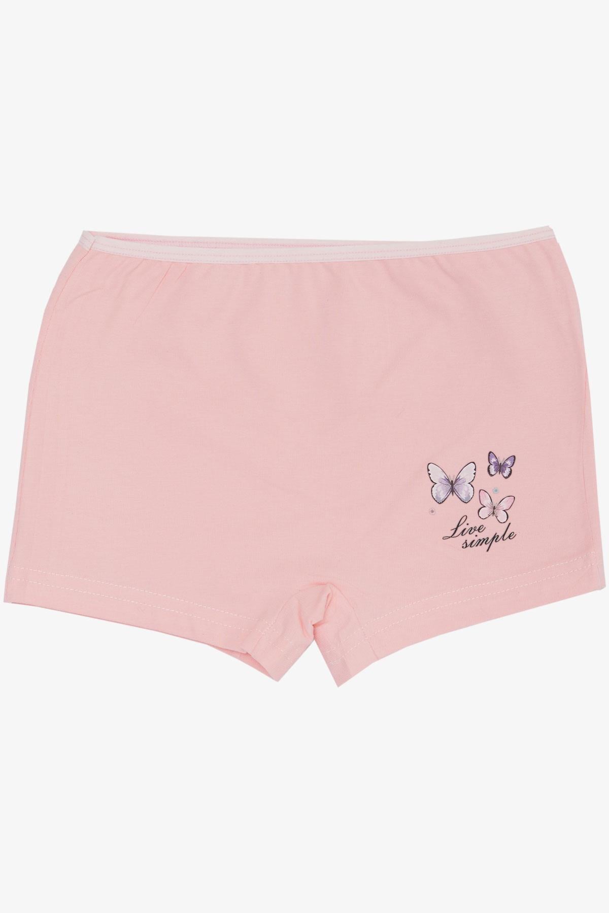 Breeze Kız Çocuk Boxer Kelebek Baskılı Pembe (5-11 Yaş)