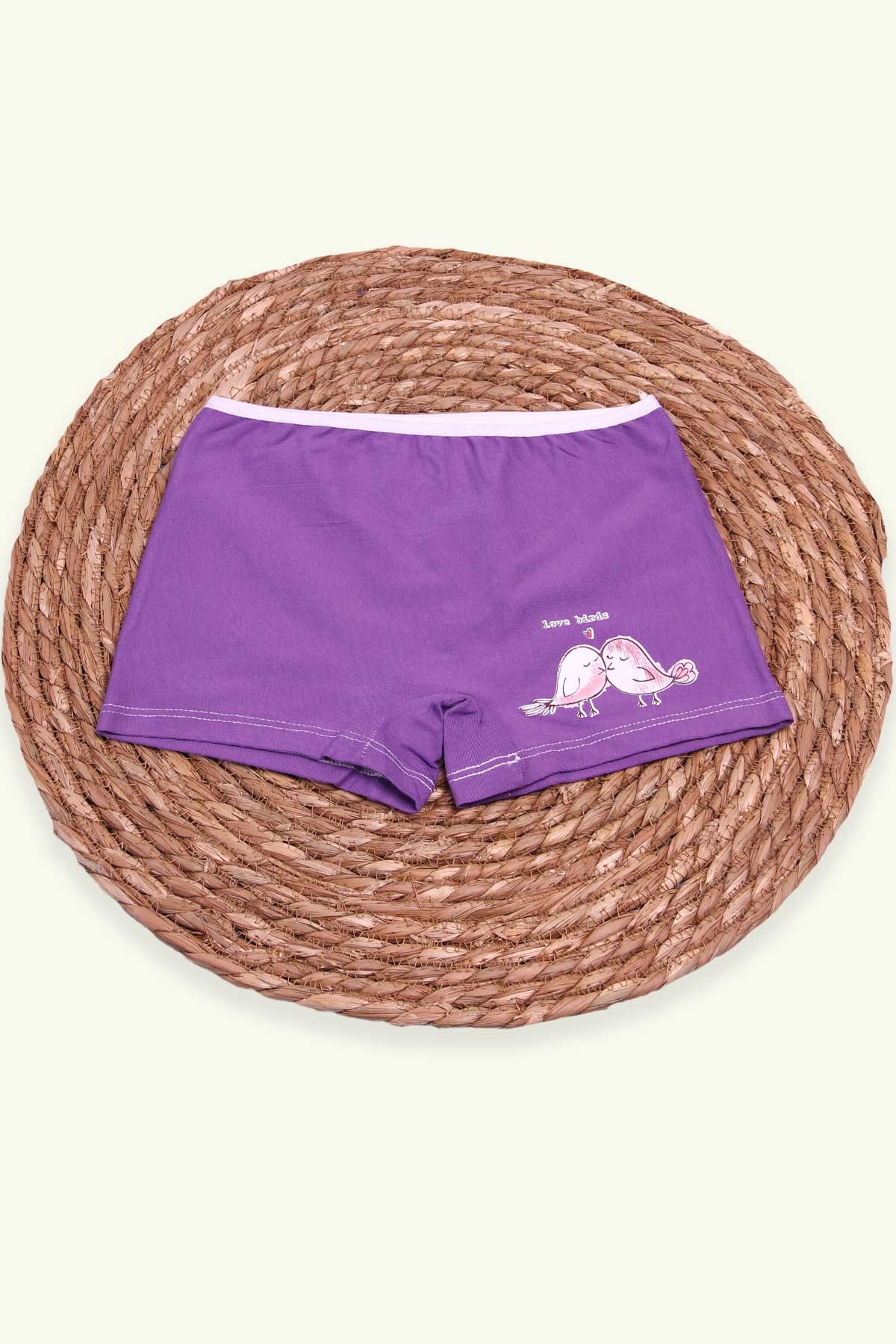 Breeze Kız Çocuk Boxer Kuş Baskılı Mor (8 Yaş)