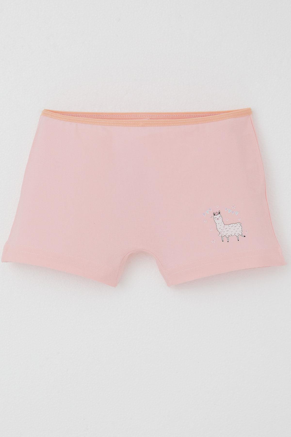 Breeze Kız Çocuk Boxer Kuzucuk Baskılı Pembe (5 Yaş)