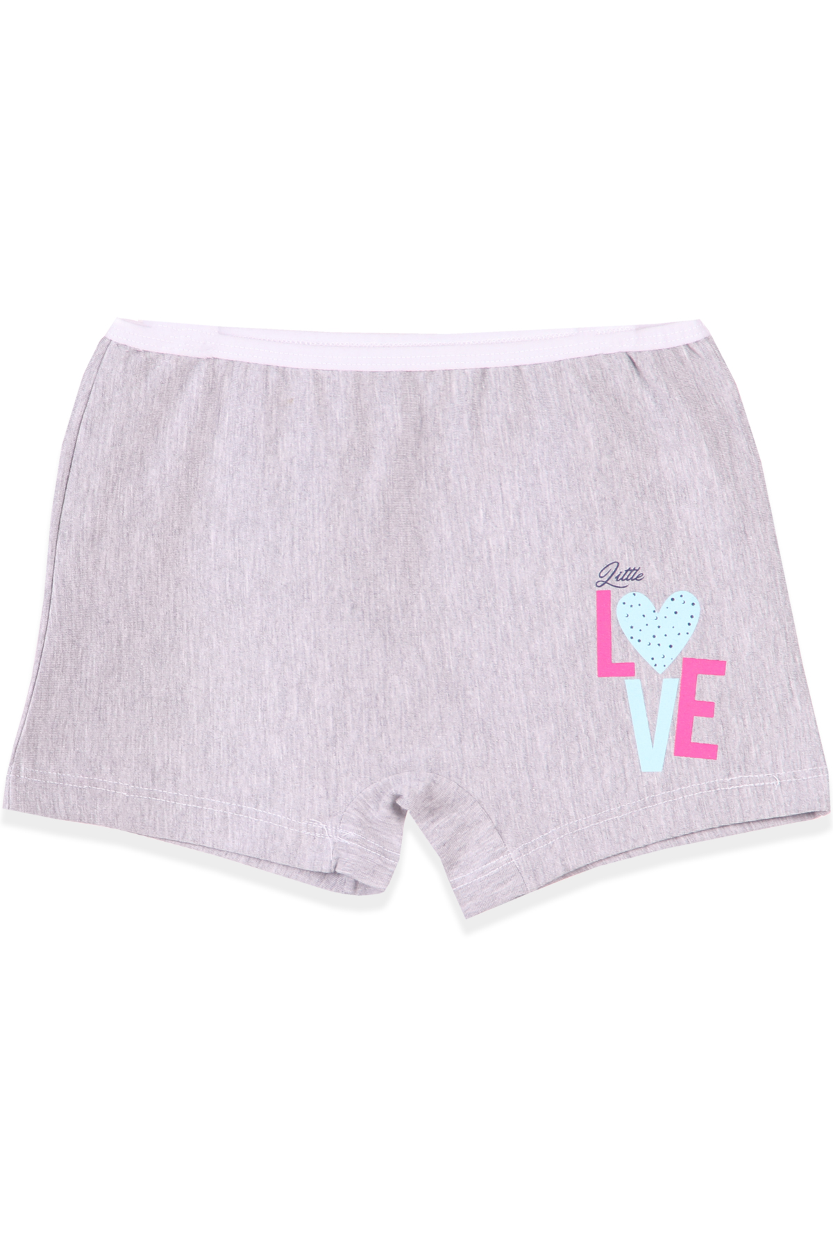 Breeze Kız Çocuk Boxer Love Desenli  Gri (7-11 Yaş)