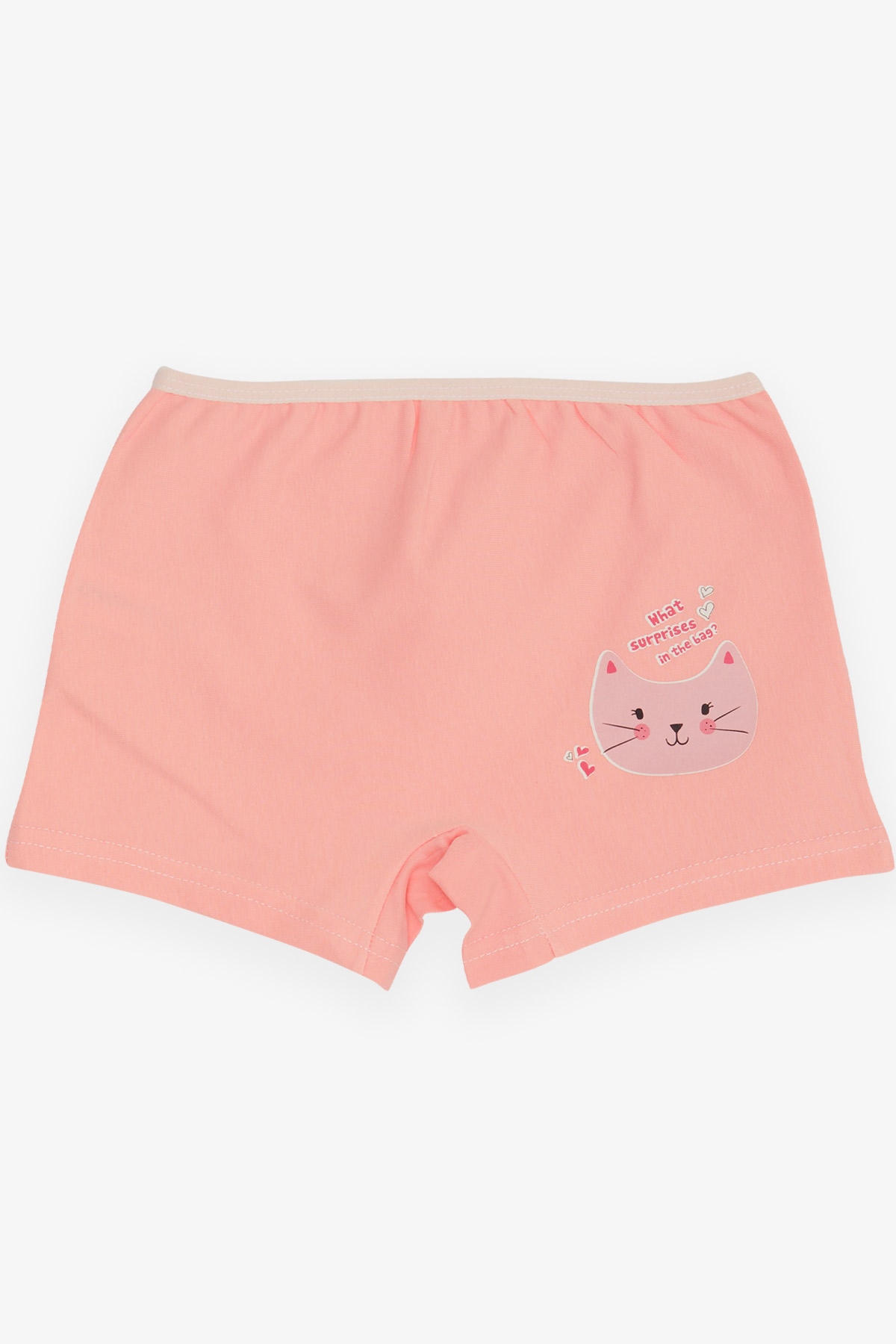 Breeze Kız Çocuk Boxer Meraklı Kedicik Baskılı Pembe (5-11 Yaş)