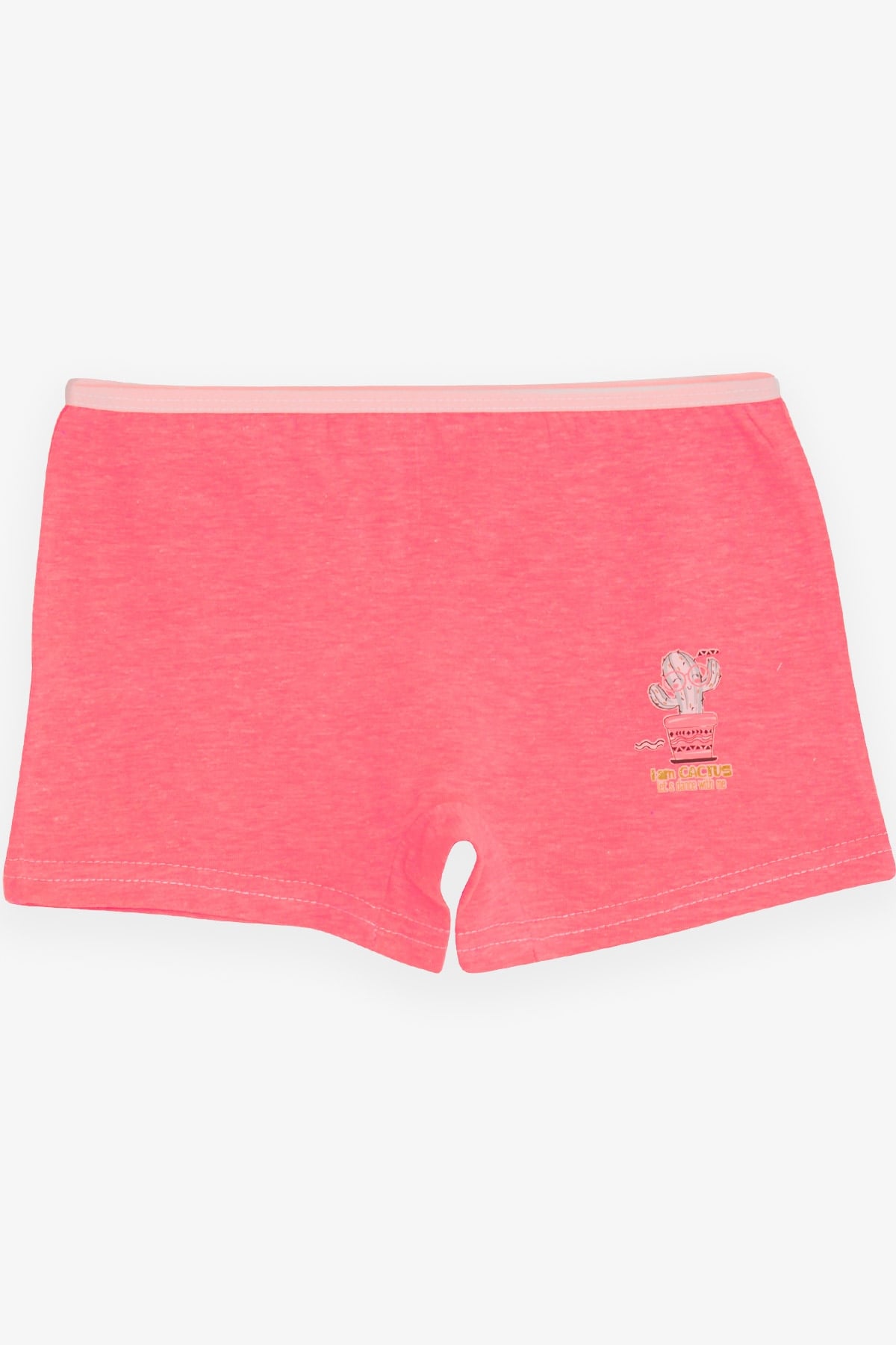 Breeze Kız Çocuk Boxer Neşeli Kaktüs Baskılı Neon Pembe (5-11 Yaş)