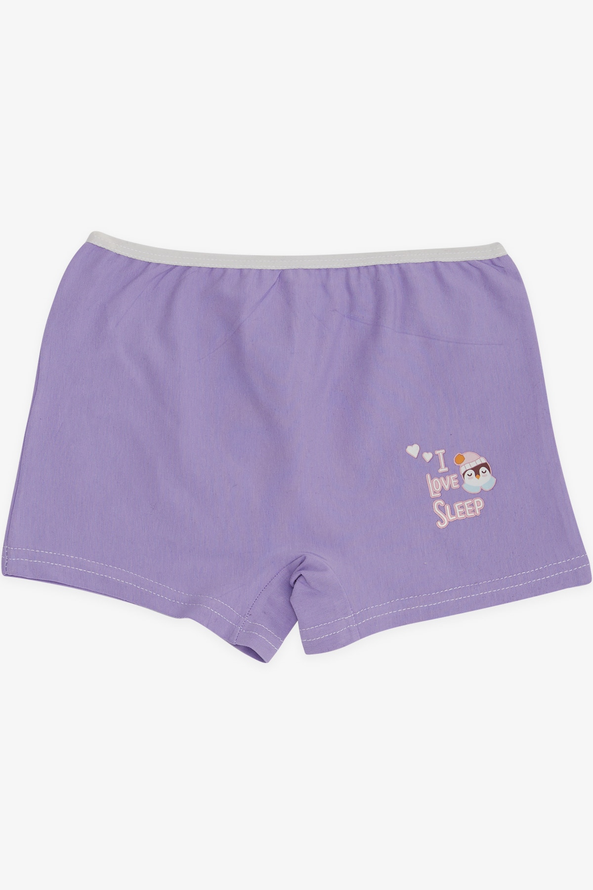 Breeze Kız Çocuk Boxer Penguen Baskılı Lila (5-11 Yaş)