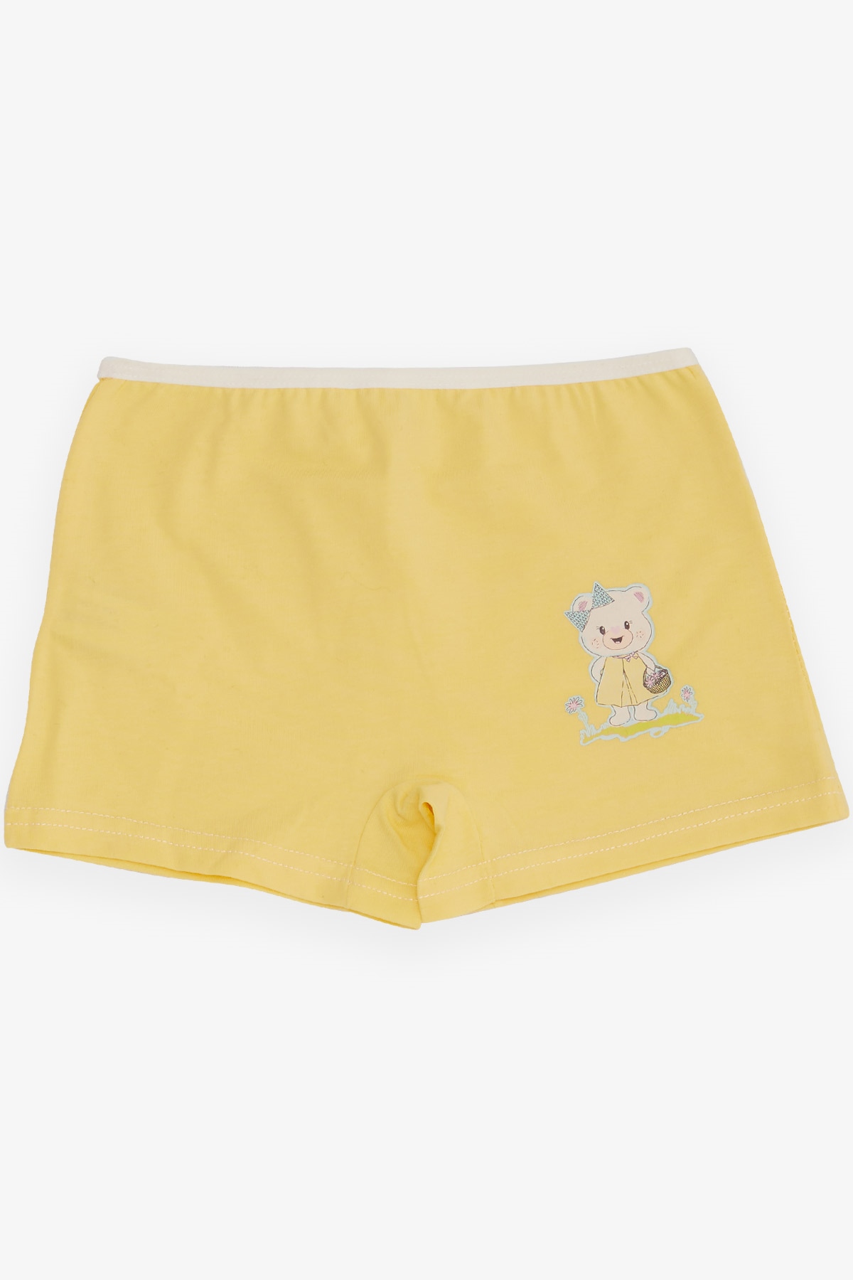Breeze Kız Çocuk Boxer Sevimli Ayıcık Baskılı Sarı (5-11 Yaş)