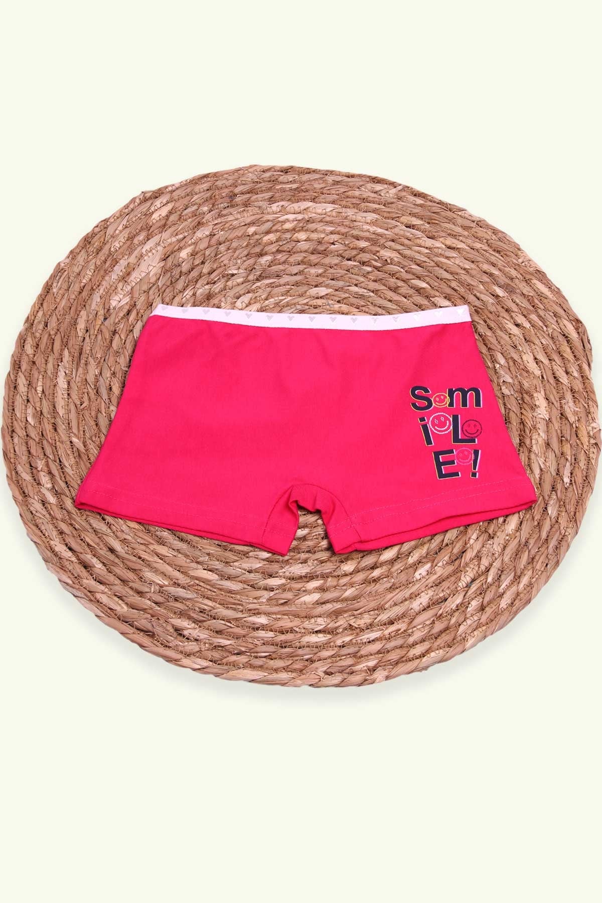 Breeze Kız Çocuk Boxer Smile Baskılı Fuşya (6 Yaş)
