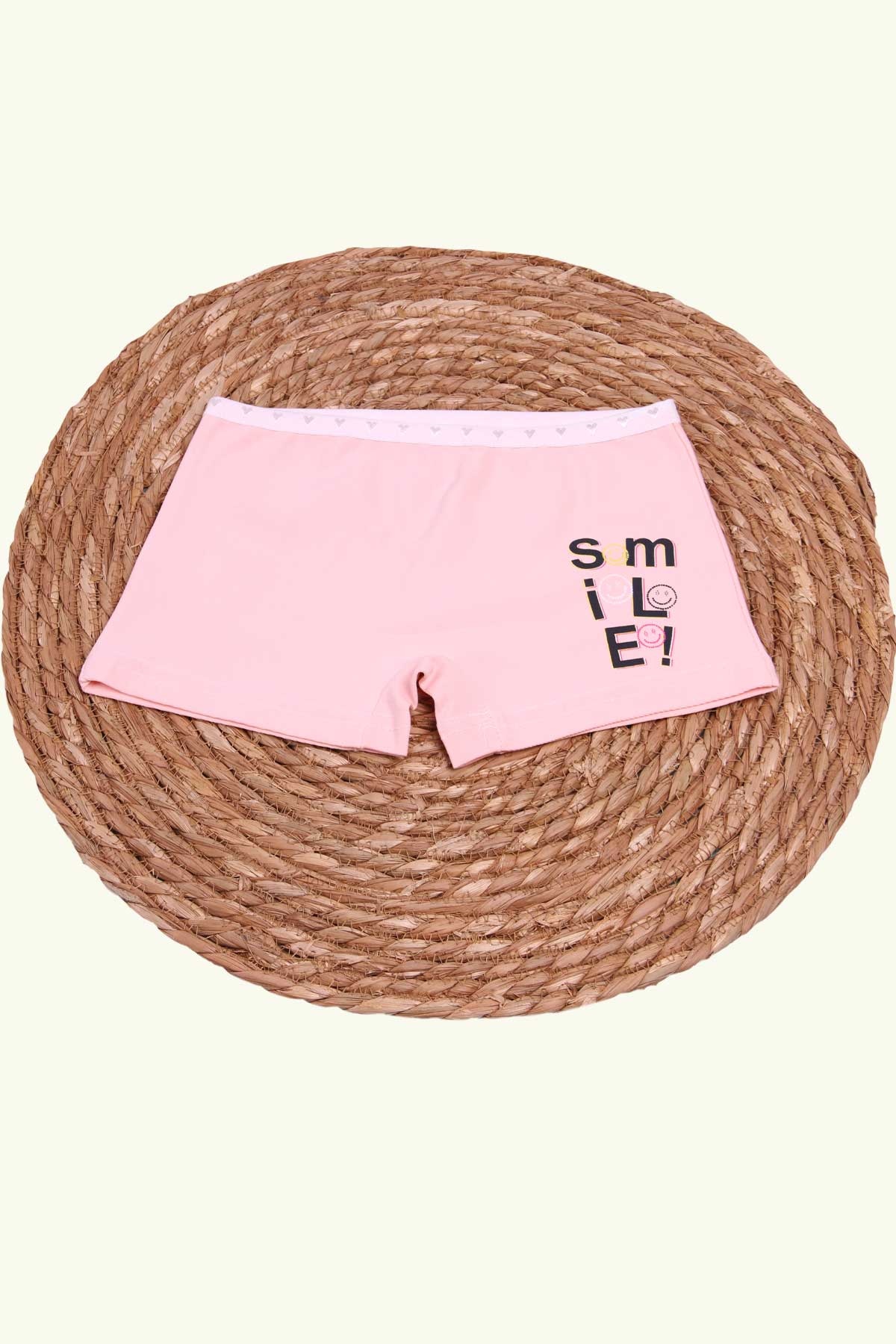 Breeze Kız Çocuk Boxer Smile Baskılı Somon (6 Yaş)