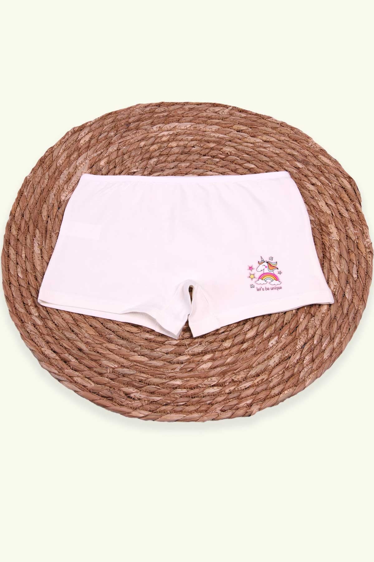Breeze Kız Çocuk Boxer Unicorn Ekru (8 Yaş)