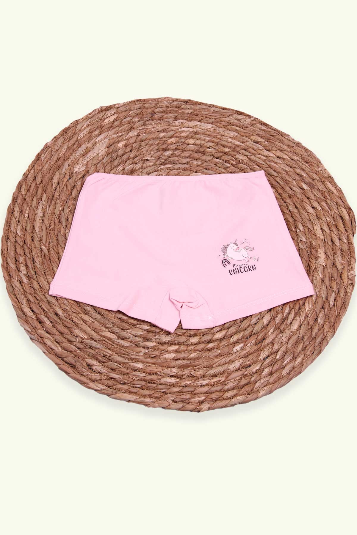 Breeze Kız Çocuk Boxer Unicorn Pudra (6 Yaş)