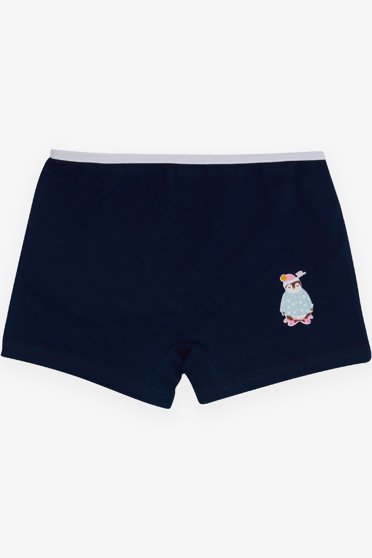 Breeze Kız Çocuk Boxer Uykucu Penguen Baskılı Lacivert (5-11 Yaş)