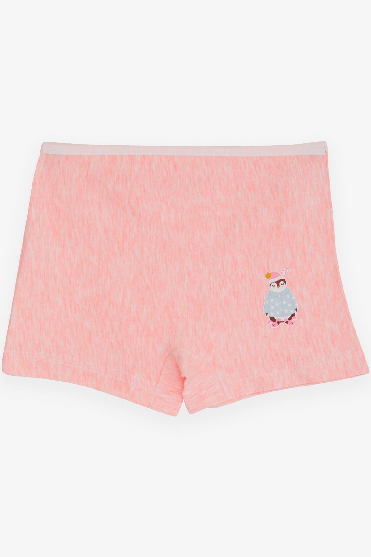 Breeze Kız Çocuk Boxer Uykucu Penguen Baskılı Somon Melanj (5-11 Yaş)