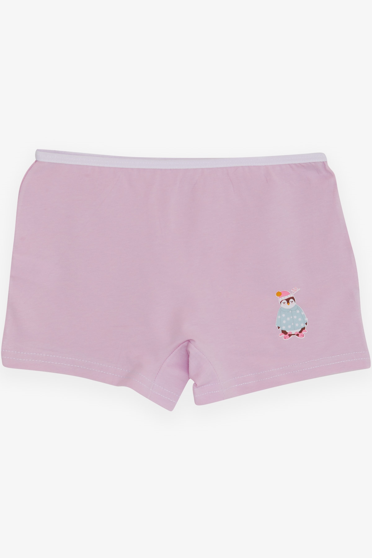Breeze Kız Çocuk Boxer Uykucu Penguen Baskılı Lila (5-11 Yaş)