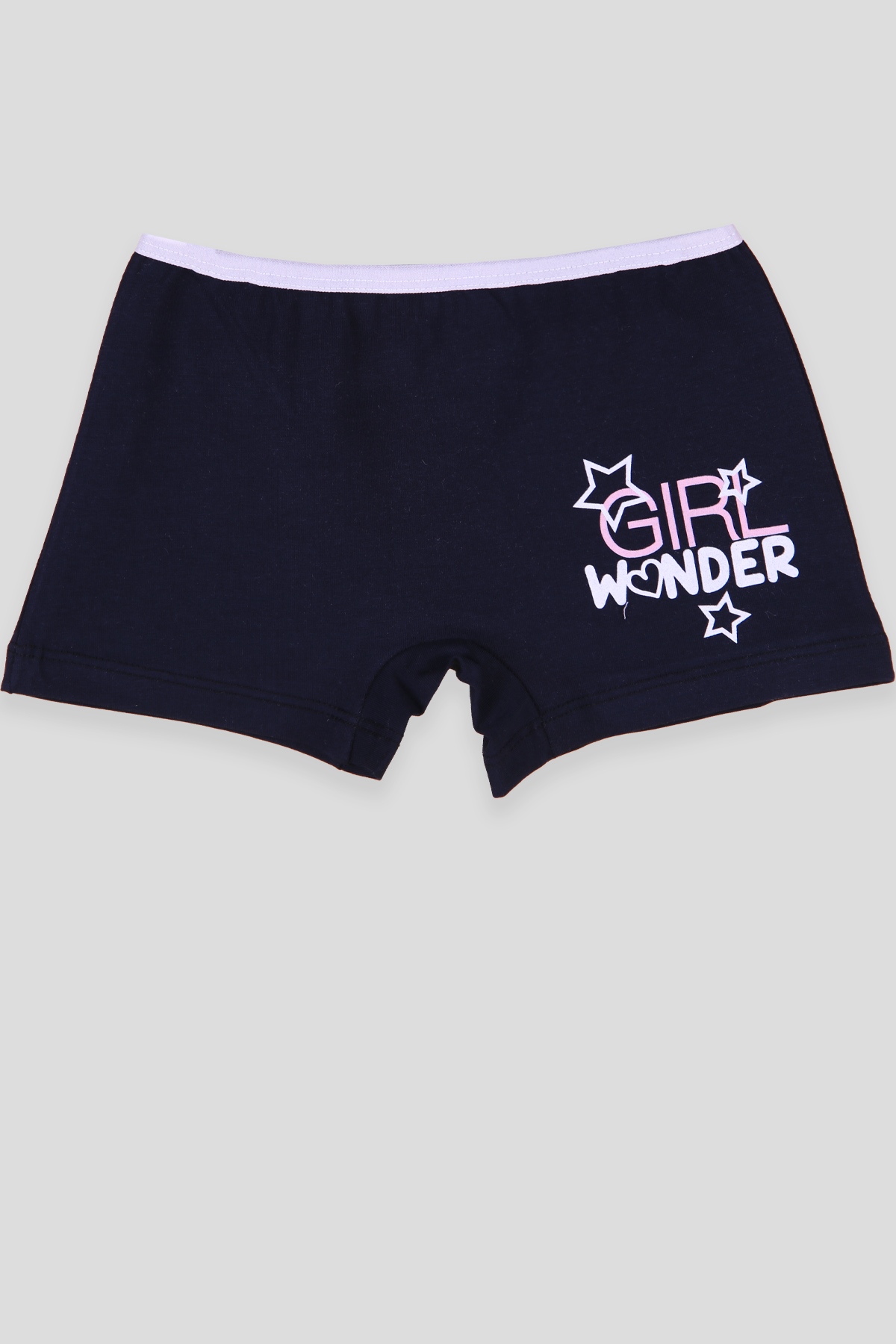 Breeze Kız Çocuk Boxer Yazı Baskılı Lacivert (3-11 Yaş)