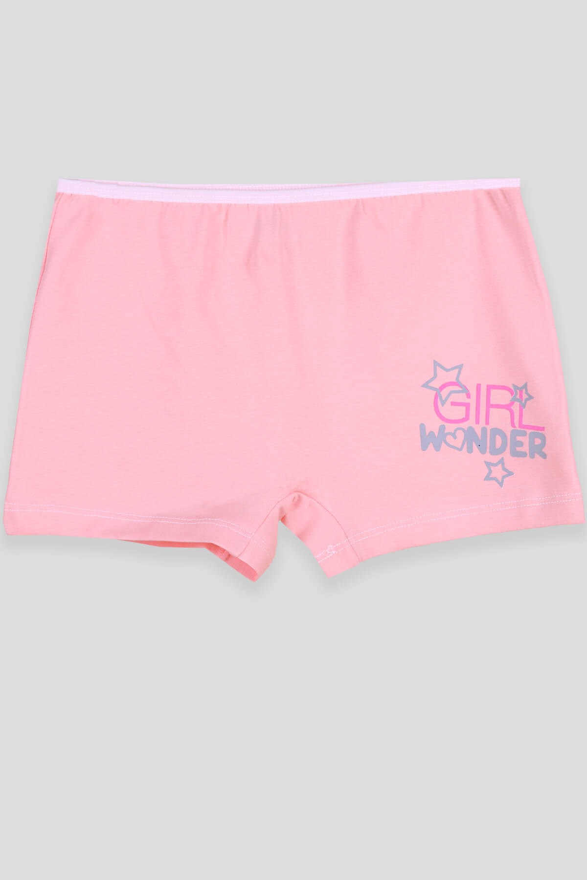 Breeze Kız Çocuk Boxer Yazı Baskılı Somon (11 Yaş)