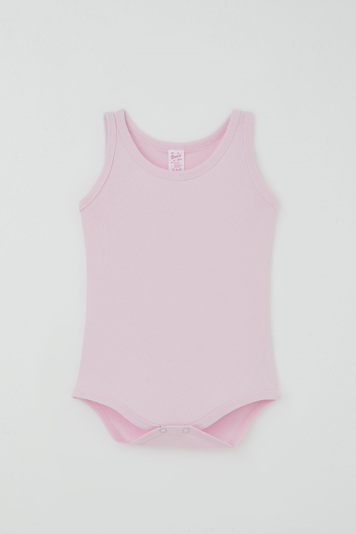 Breeze Kız Çocuk Çıtçıtlı Atlet Zıbın Body Basic Pembe (1-3 Yaş)